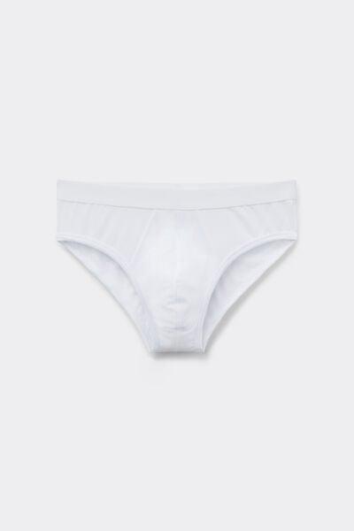 White Elastic Waist Briefs, White, large image number 2