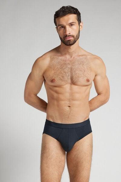 Navy Elastic Waist Briefs, , large image number 2