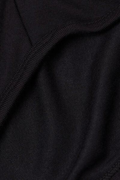 Black Solid Silk Briefs, Black, large image number 4