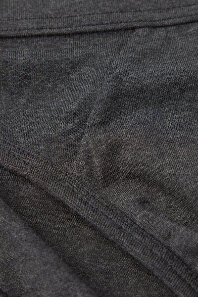 Grey Solid Silk Briefs, Dark Grey Blend, large image number 4