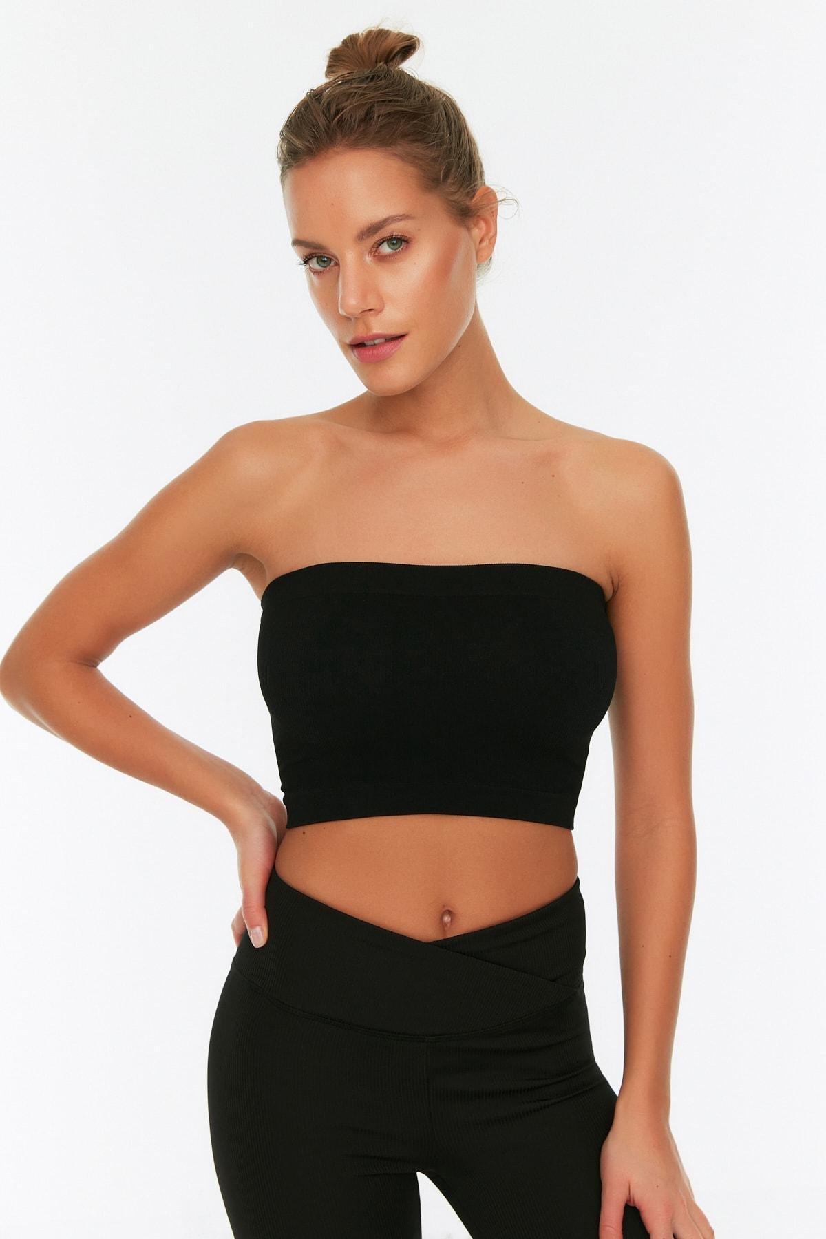 Black Plain Sports Bra, Set Of 2, , large image number 2