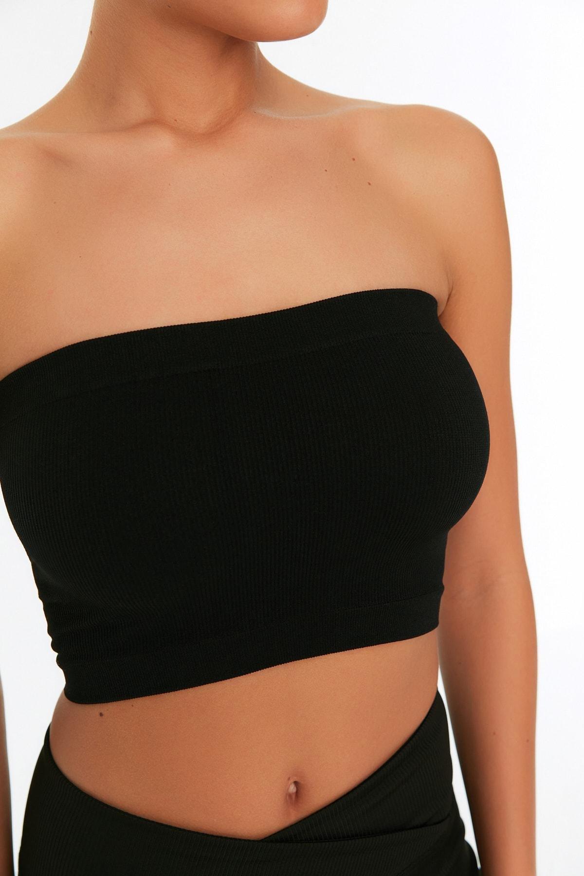 Black Plain Sports Bra, Set Of 2, , large image number 8
