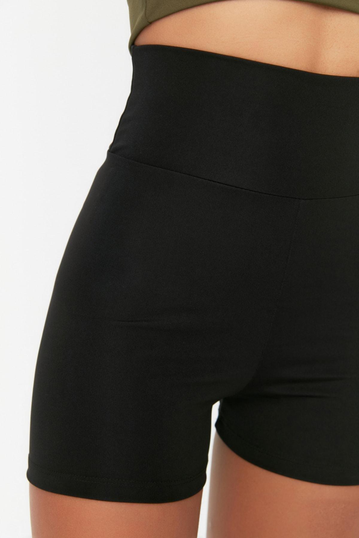 Trendyol - Black High Waist Biker Jackets Sports Leggings