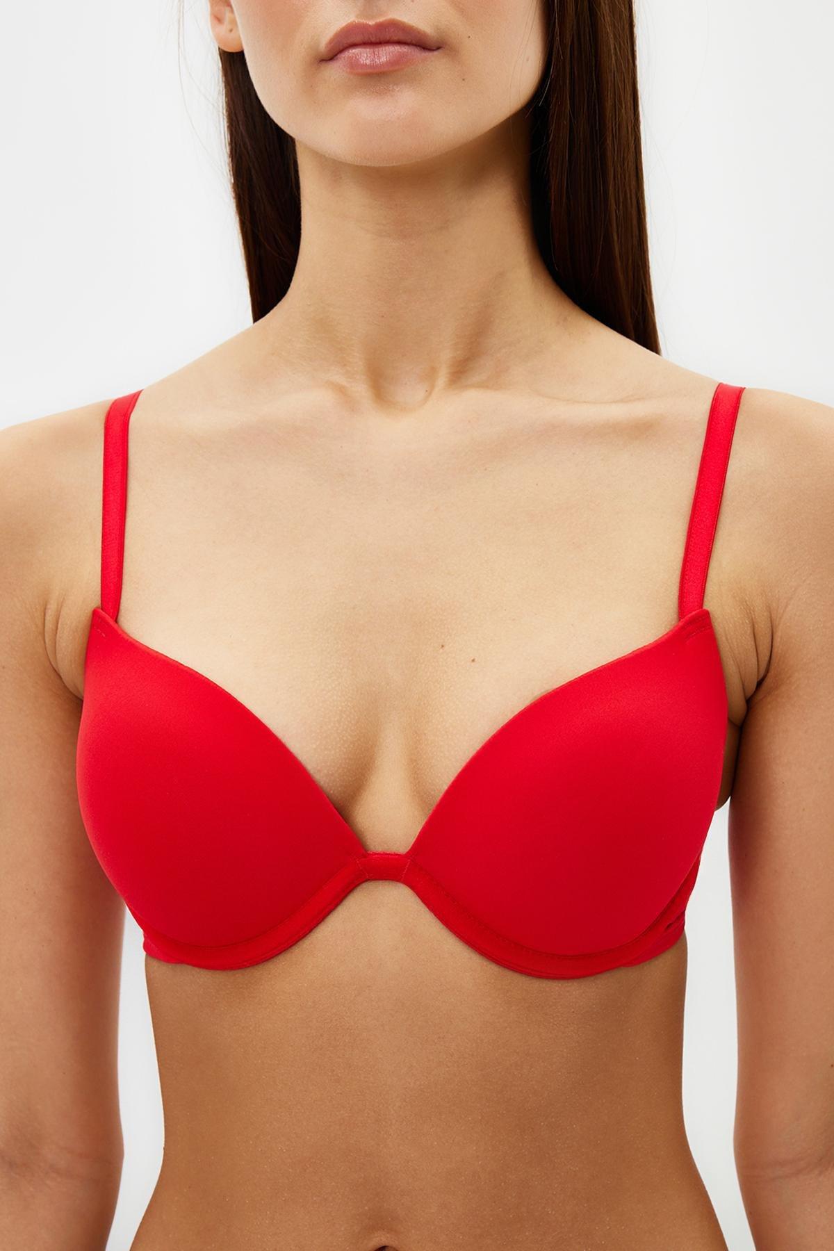 Red Extra Push-Up Bra, , large image number 3