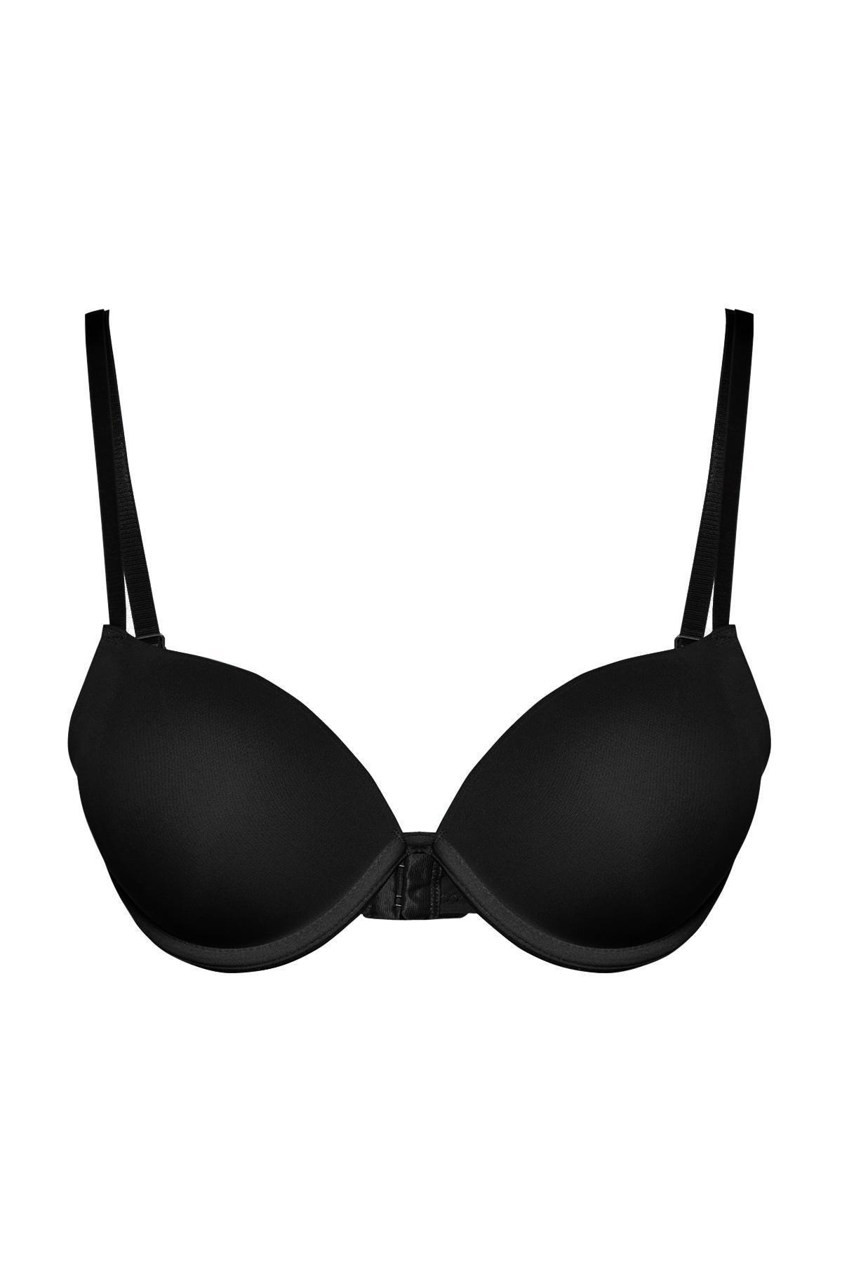 Black Plain Bra, , large image number 6