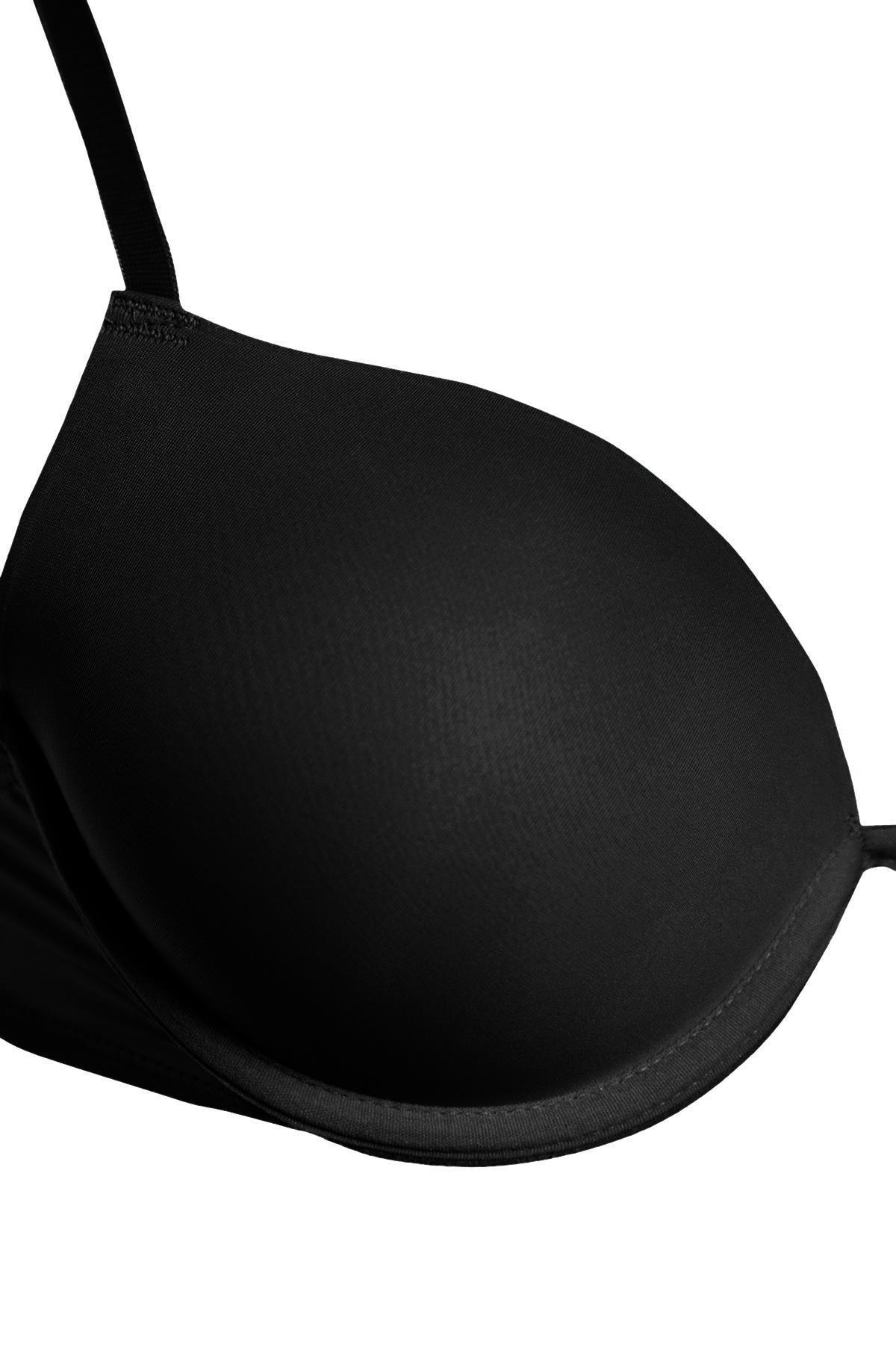 Black Plain Bra, , large image number 7