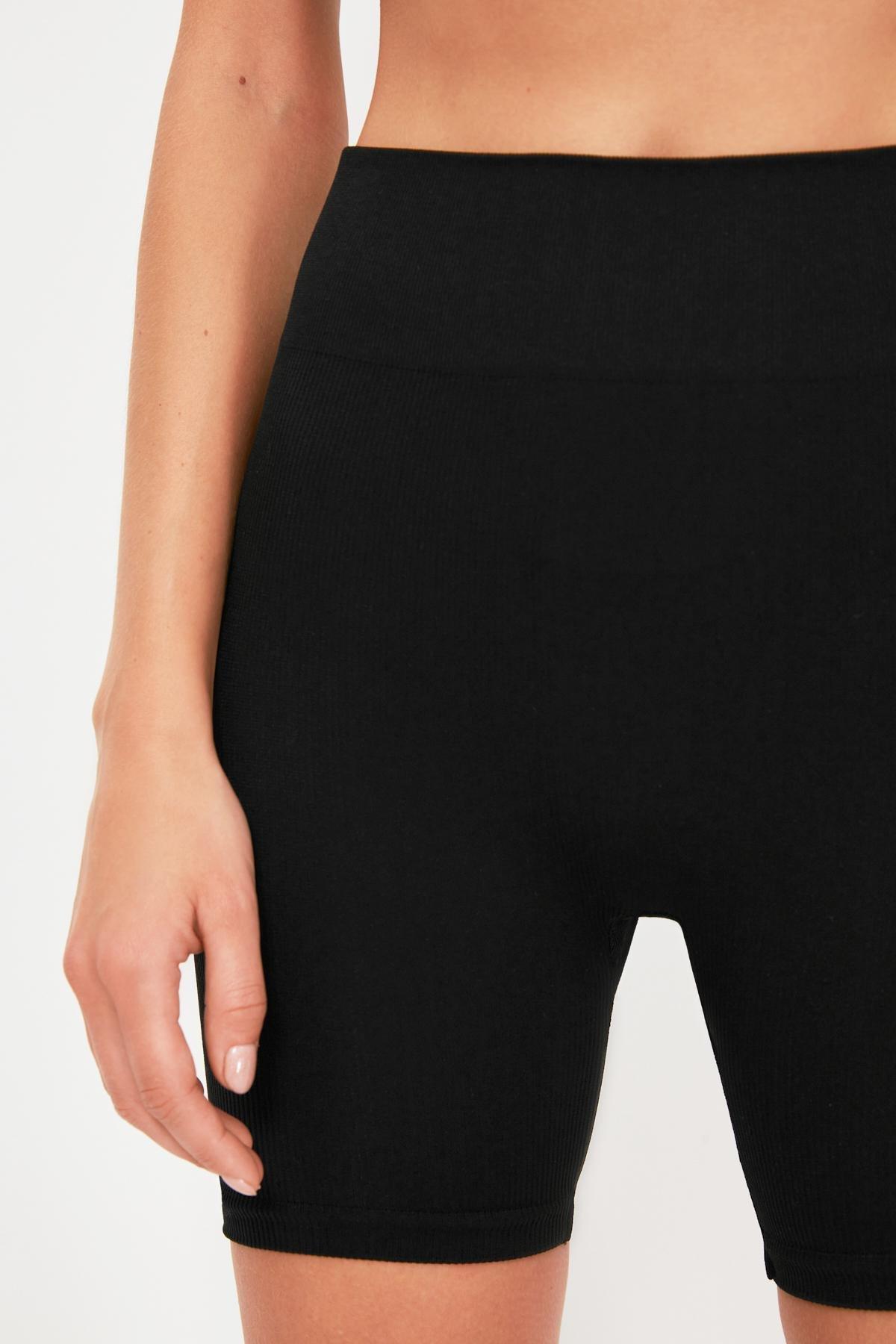 Black High Waist Biker Jackets Sports Leggings, , large image number 8