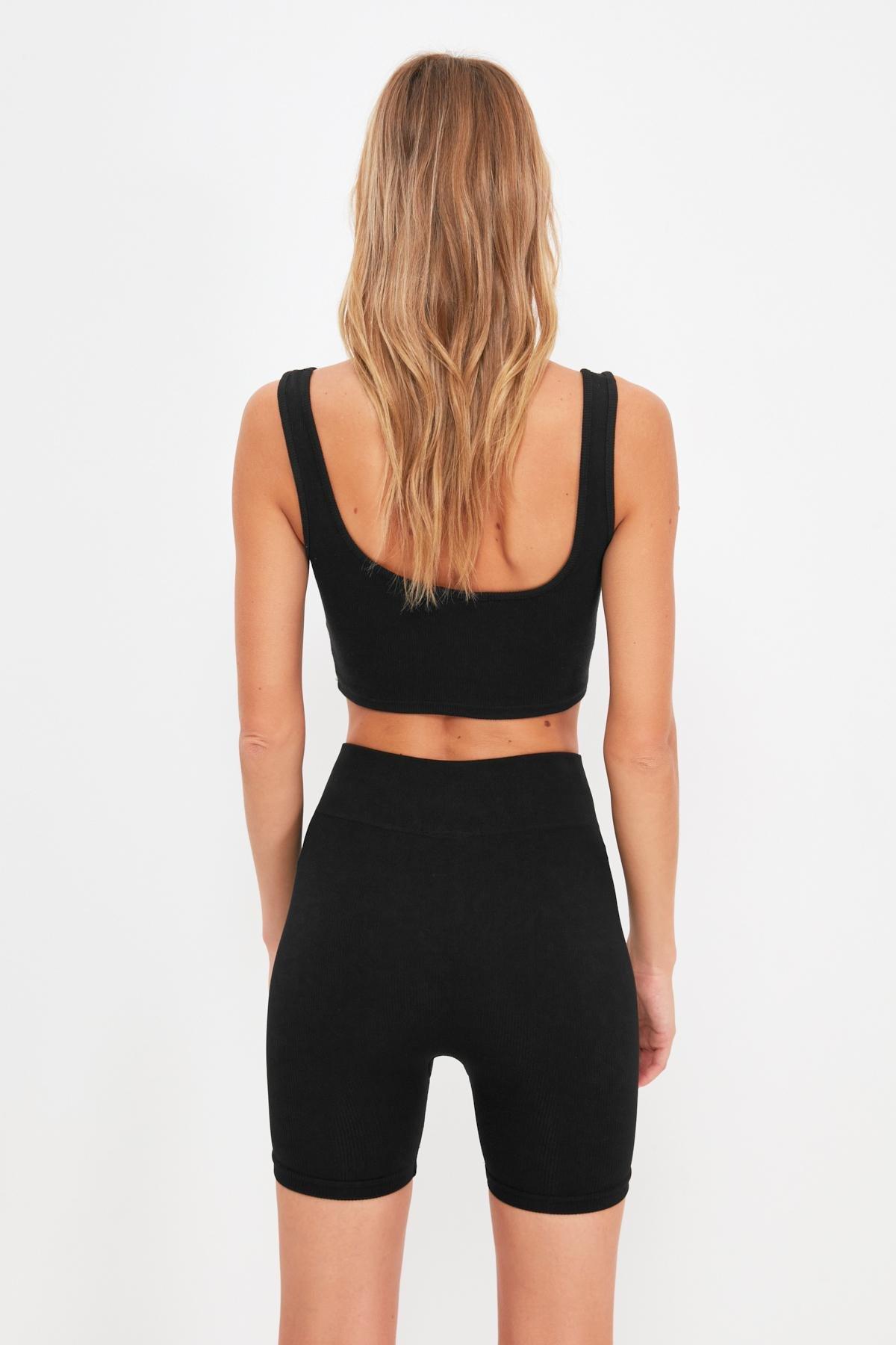 Black High Waist Biker Jackets Sports Leggings, , large image number 13