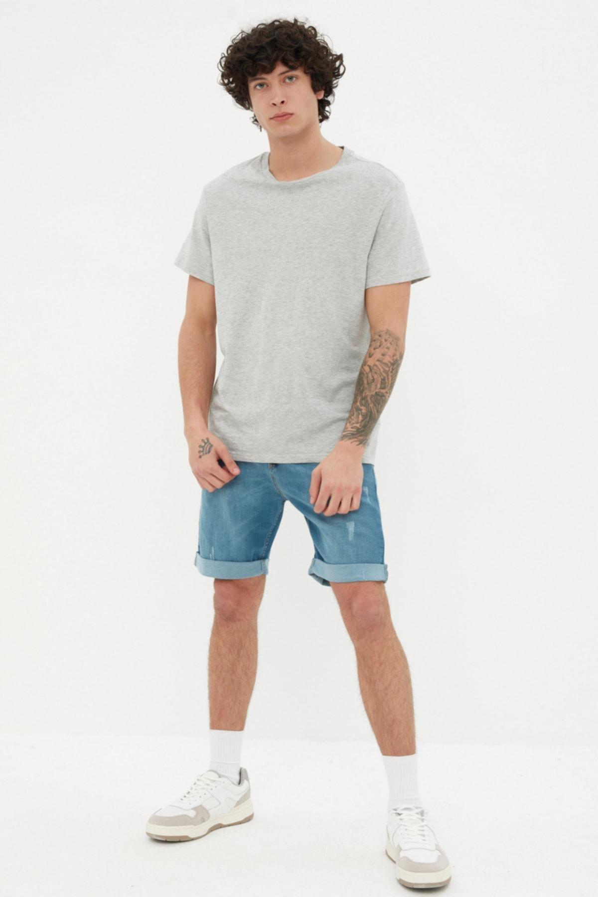 Multicolour Mid Waist Shorts, Blue, large image number 0