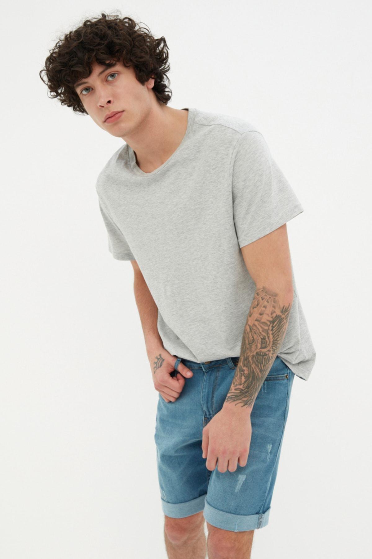 Multicolour Mid Waist Shorts, Blue, large image number 3