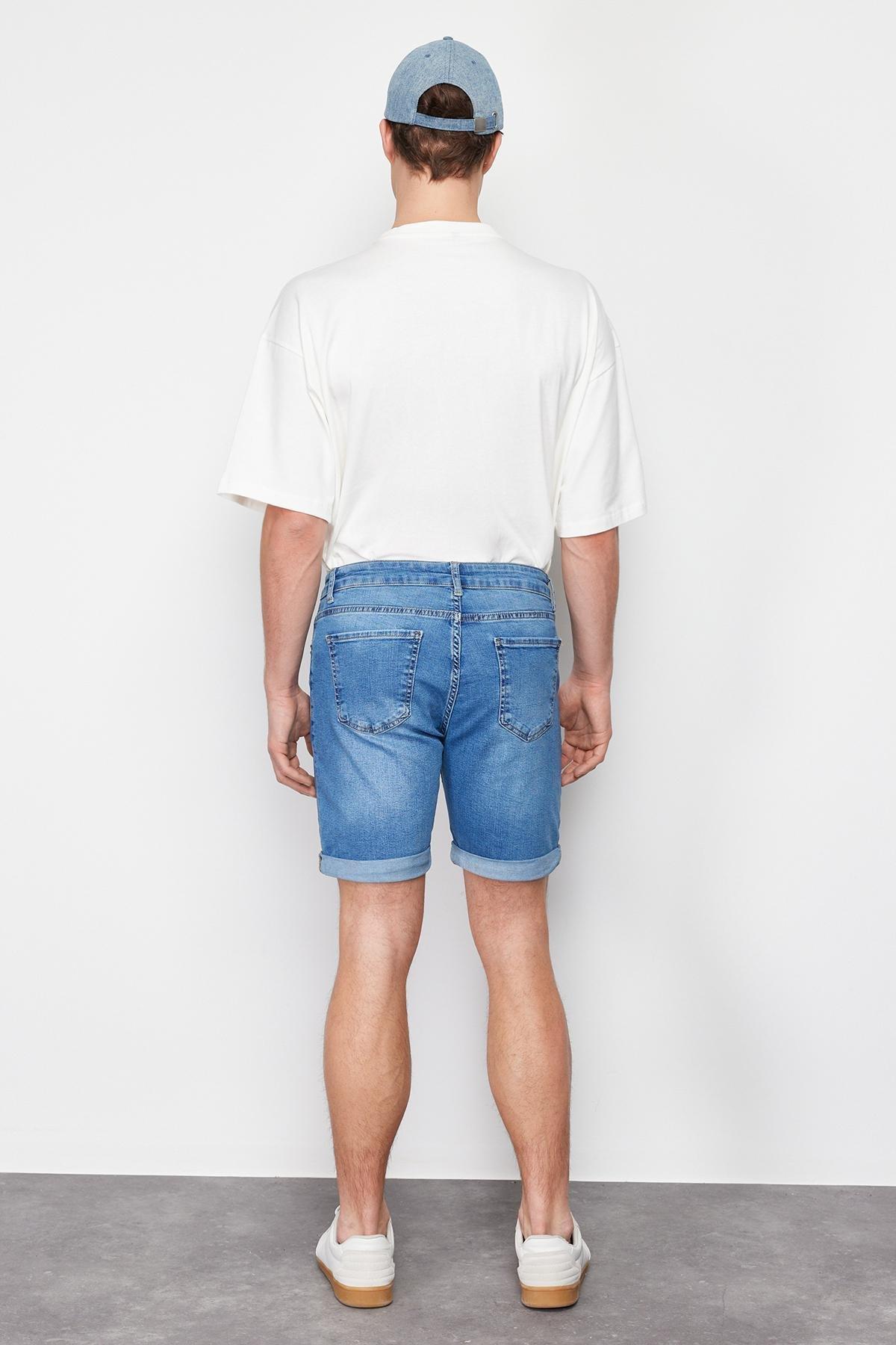 Multicolour Mid Waist Shorts, Blue, large image number 10