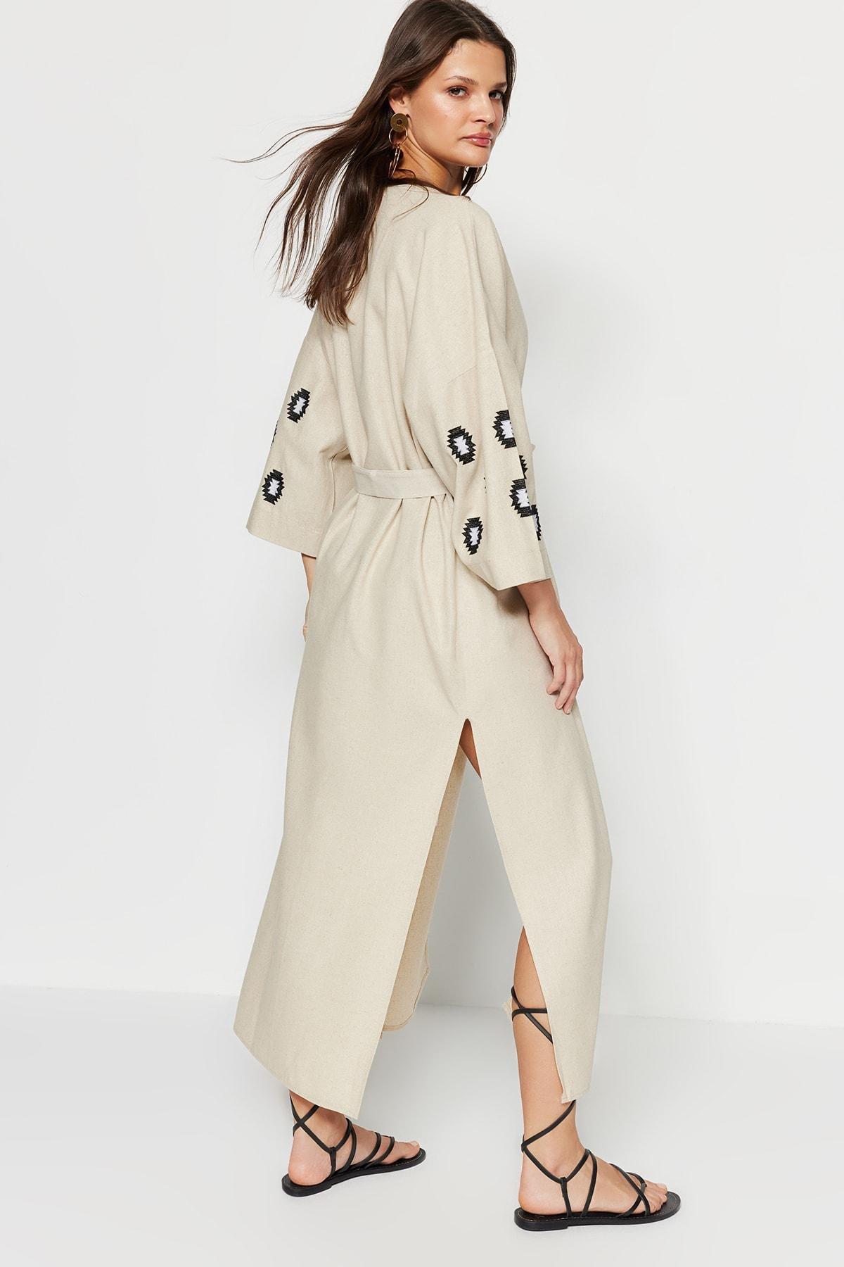 Beige Kimono, , large image number 2