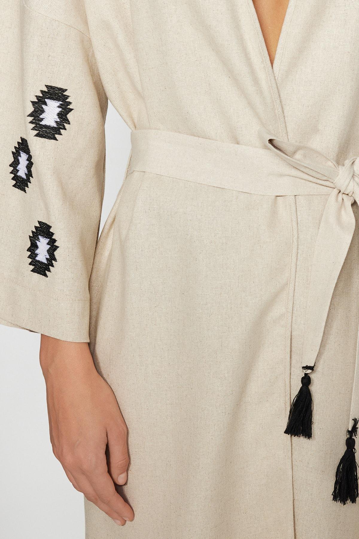 Beige Kimono, , large image number 3