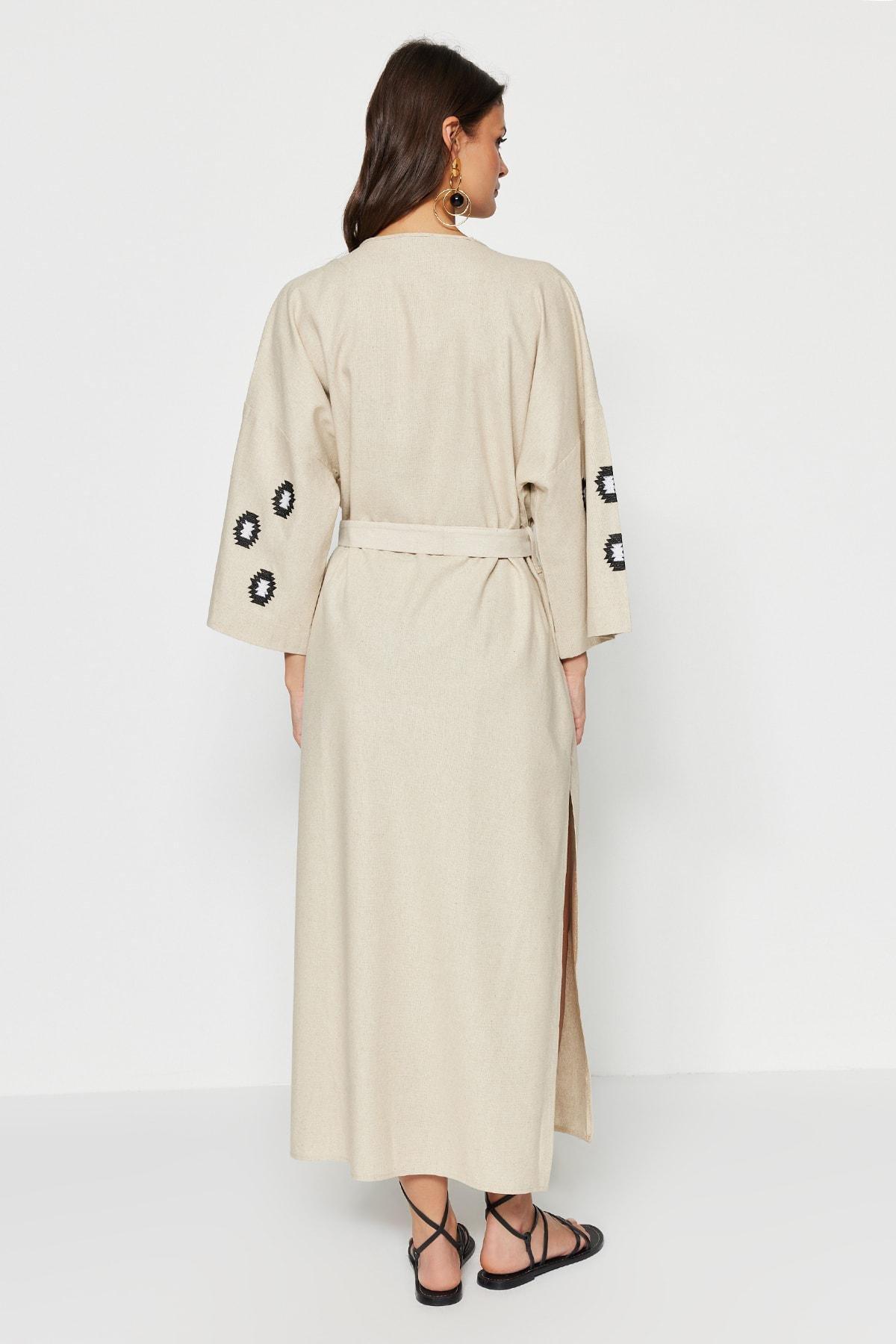 Beige Kimono, , large image number 5