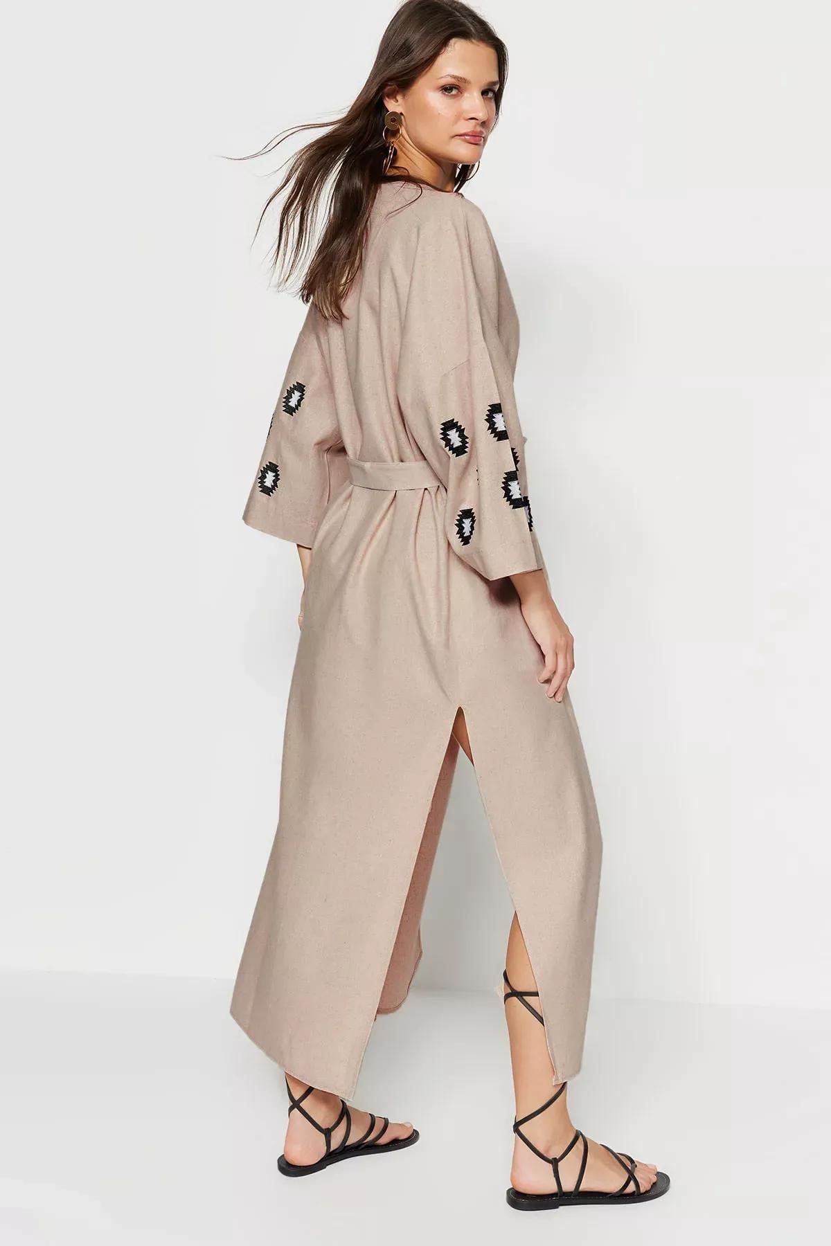 Beige Kimono, , large image number 5