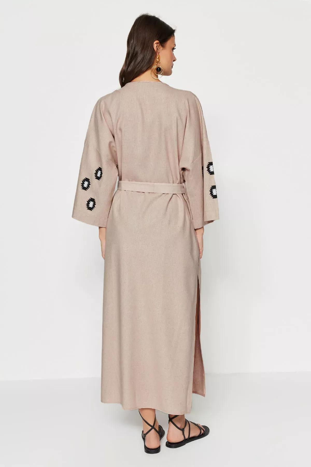 Beige Kimono, , large image number 6