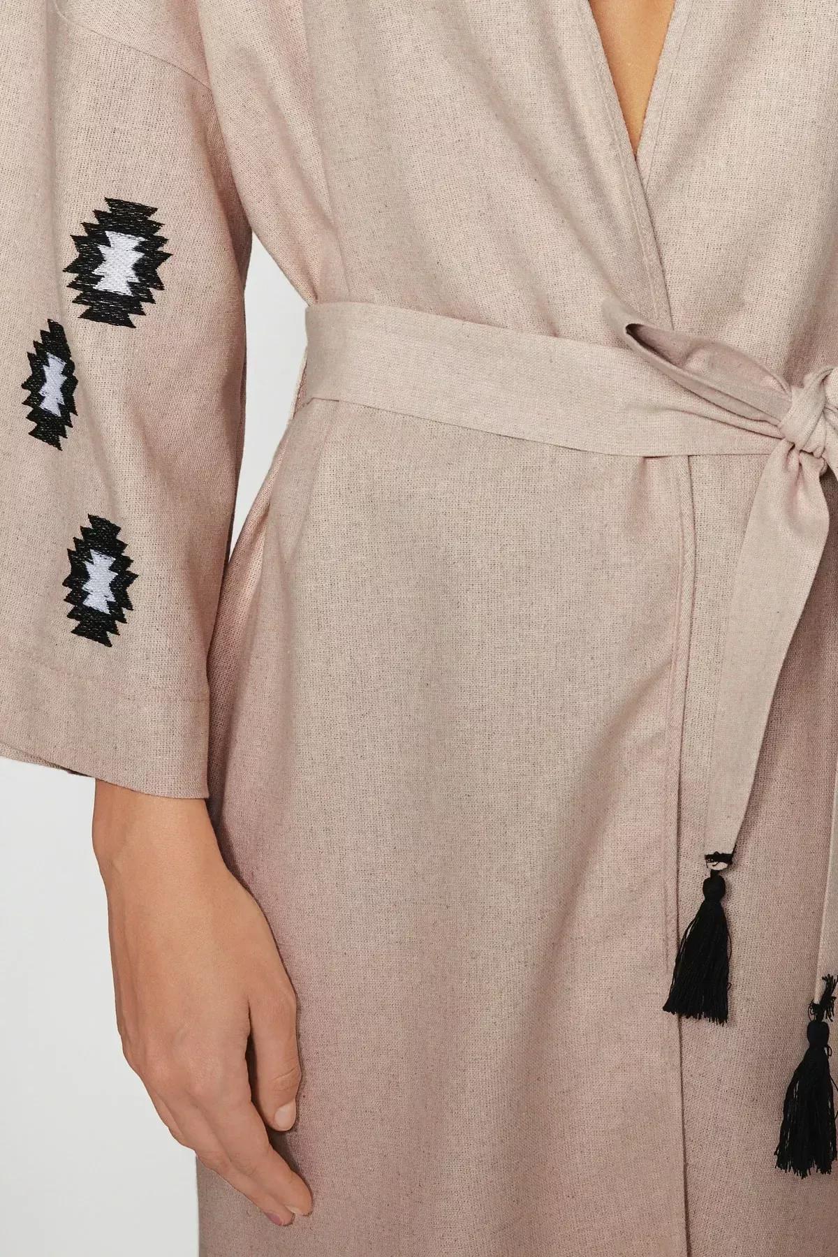 Beige Kimono, , large image number 7