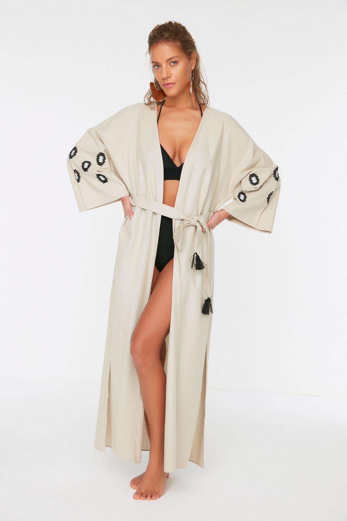 Beige Kimono, , large image number 8
