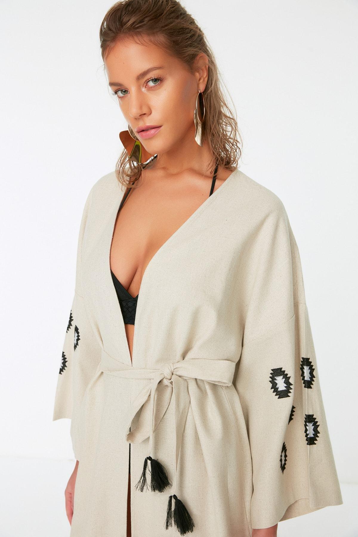 Beige Kimono, , large image number 10