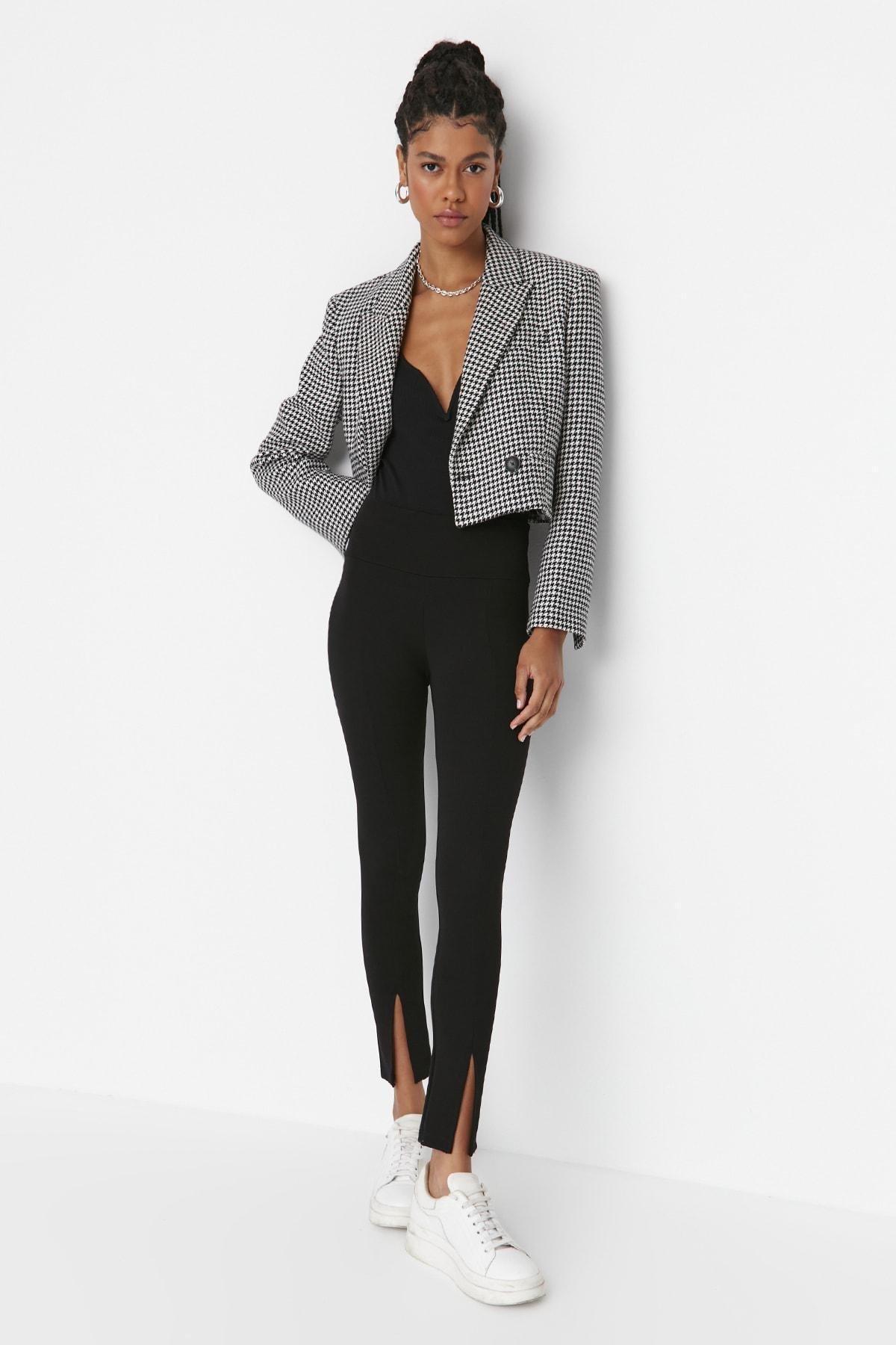 Black High Waist Leggings, Black, large image number 7