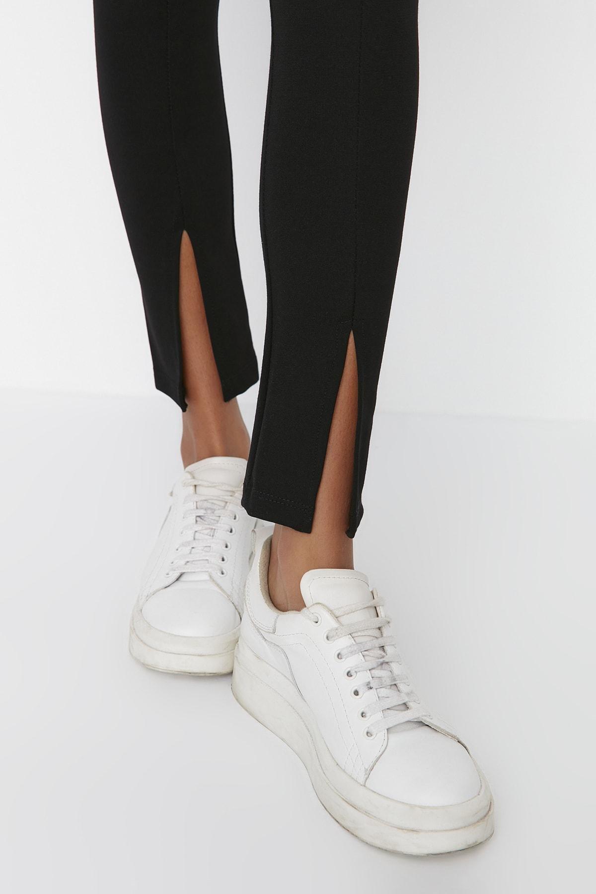 Black High Waist Leggings, Black, large image number 8