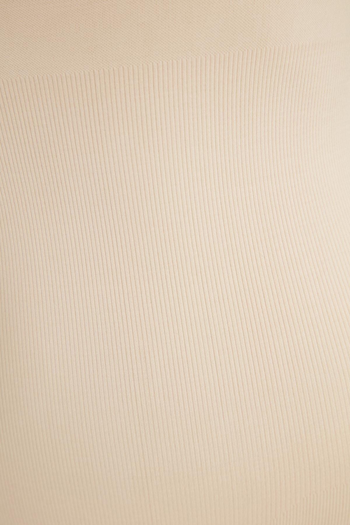 Beige Crew Neck Corset, , large image number 3