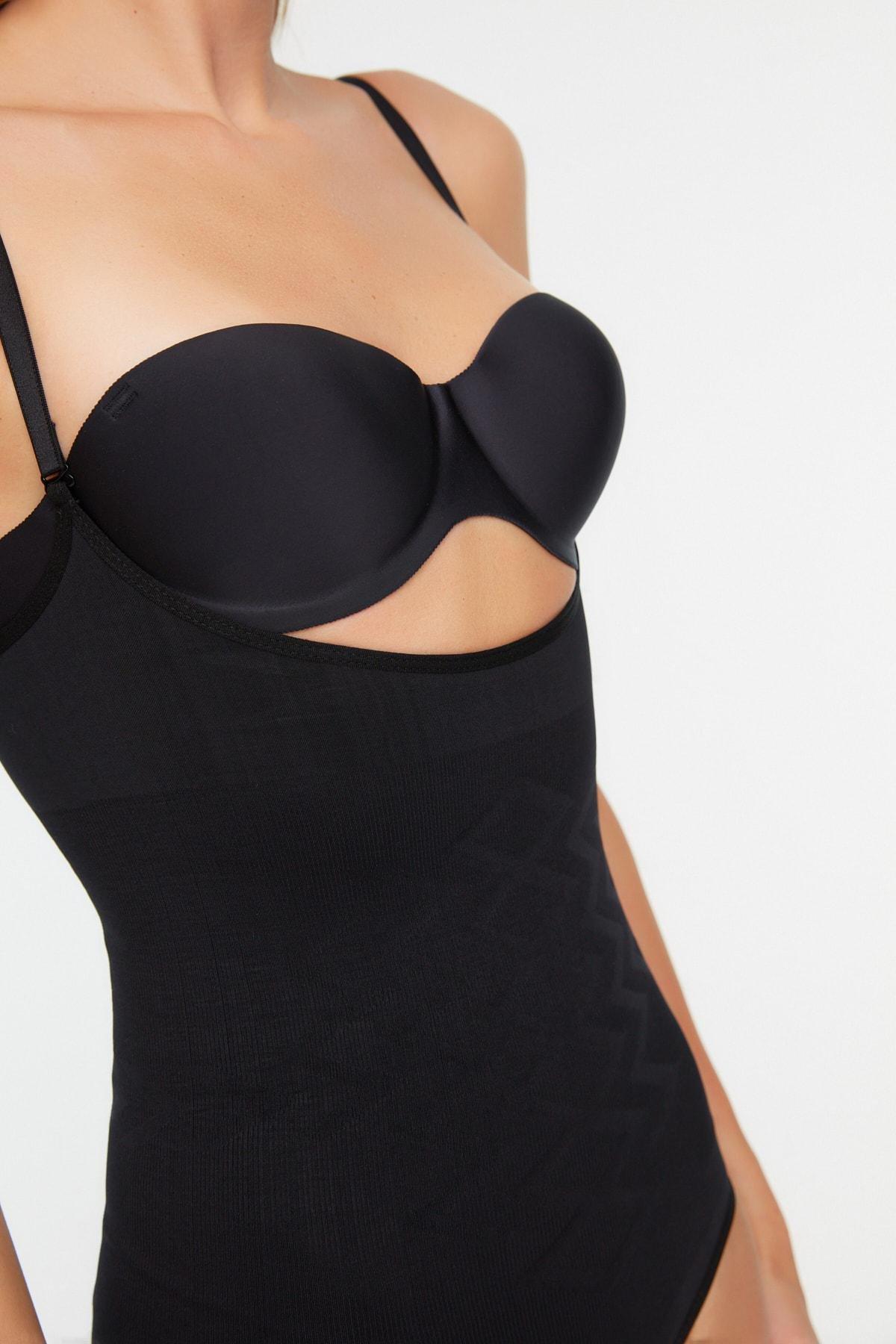 Black Crew Neck Corset, , large image number 2