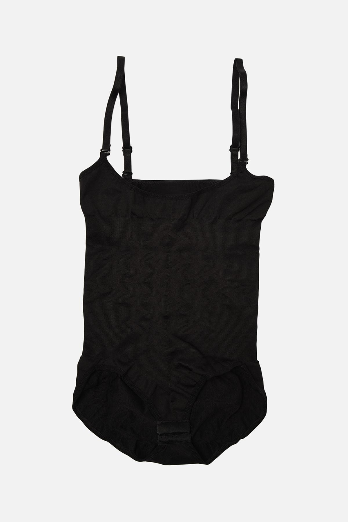 Black Crew Neck Corset, , large image number 5