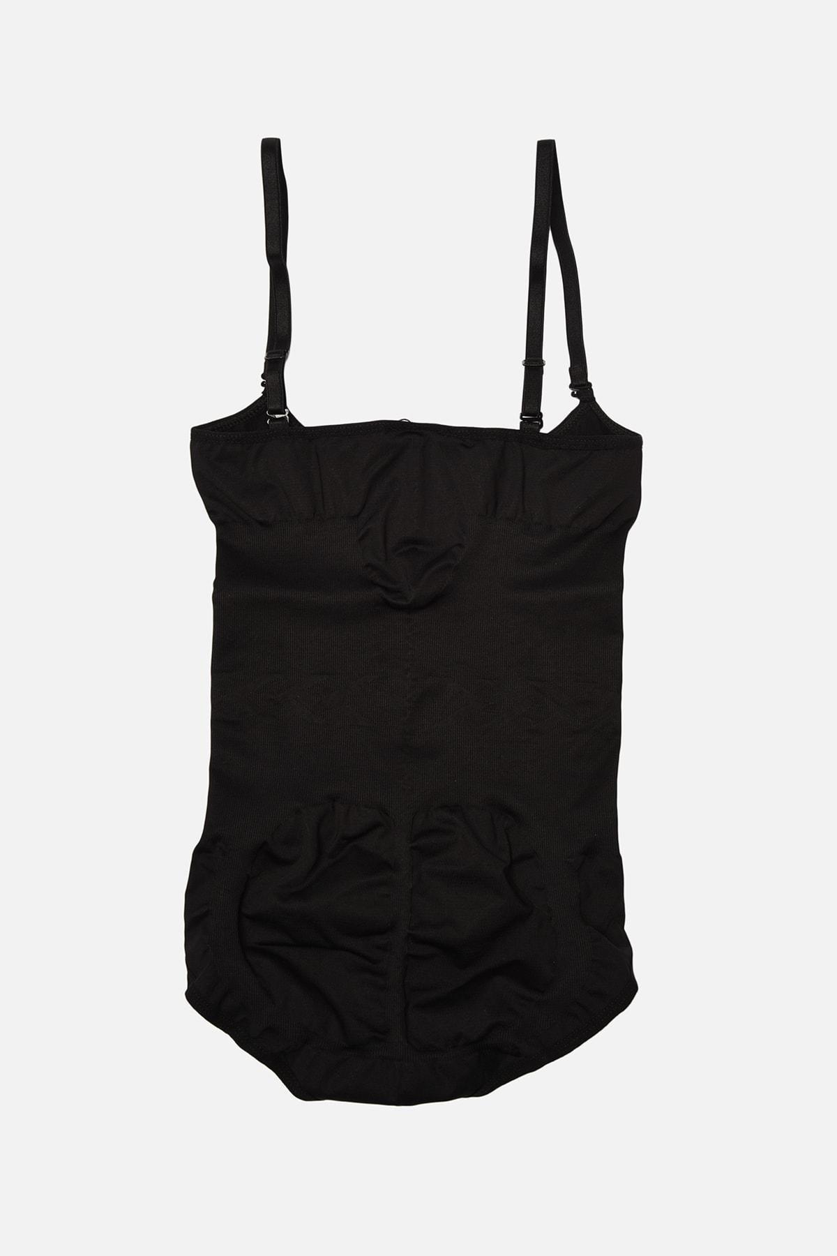 Black Crew Neck Corset, , large image number 6