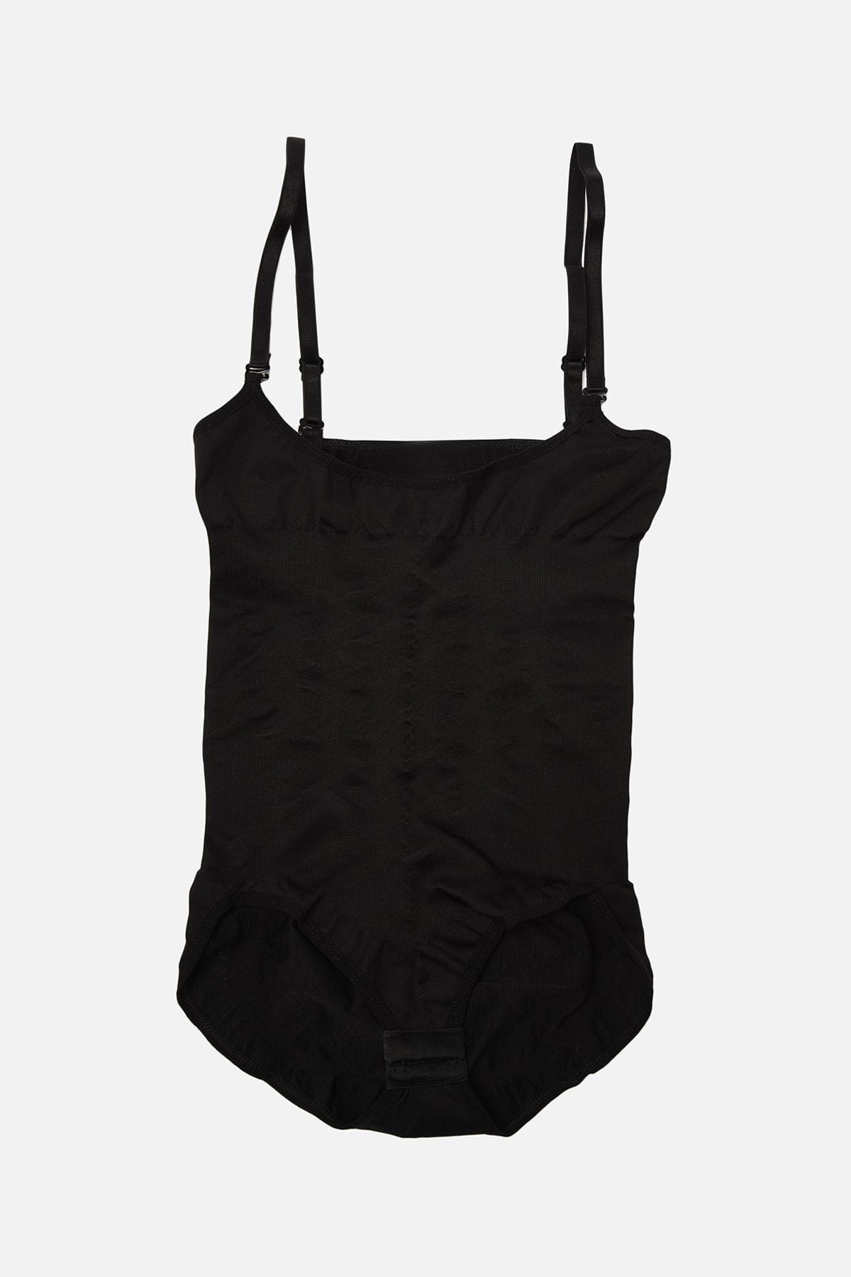 Black Crew Neck Corset, , large image number 7