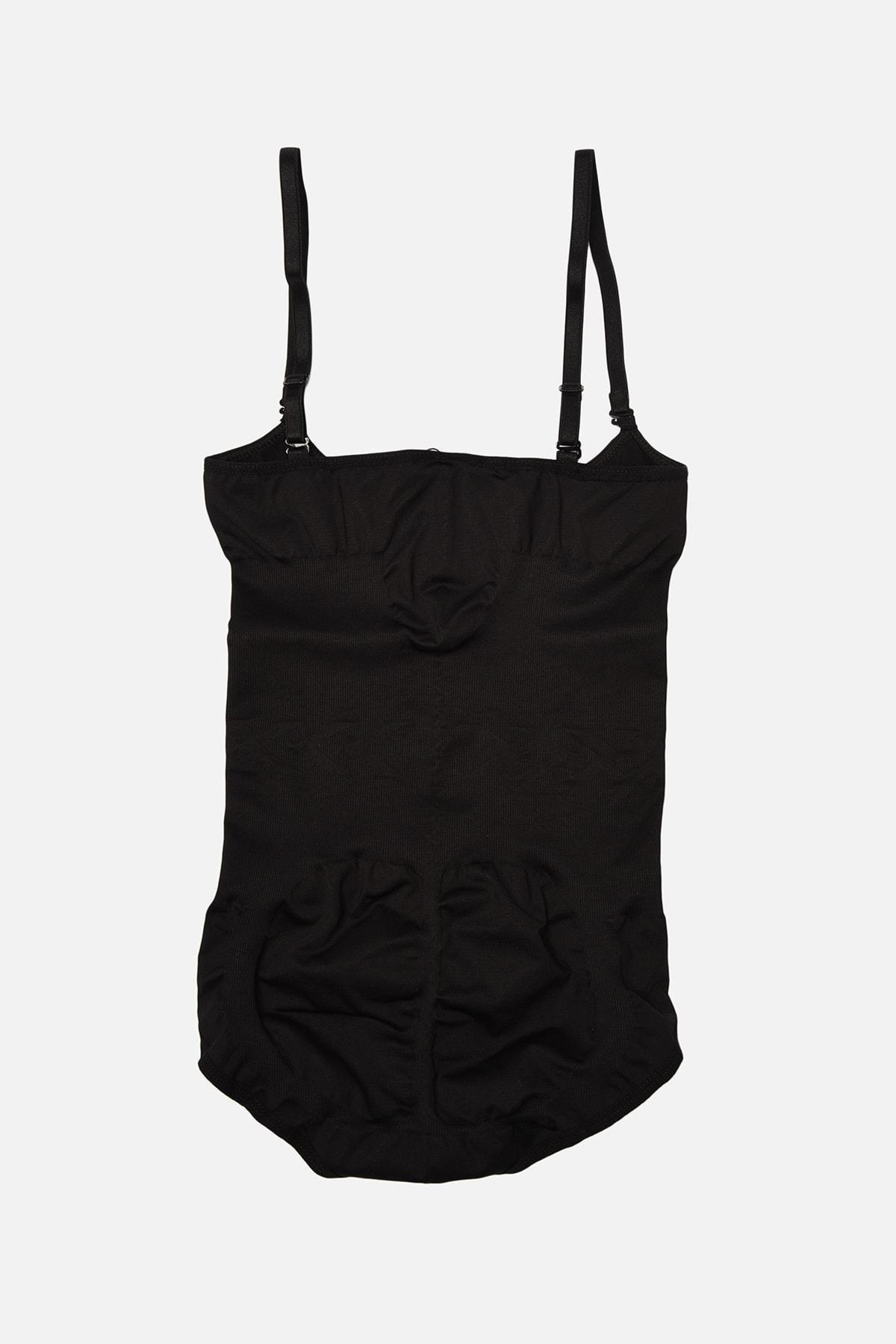 Black Crew Neck Corset, , large image number 8