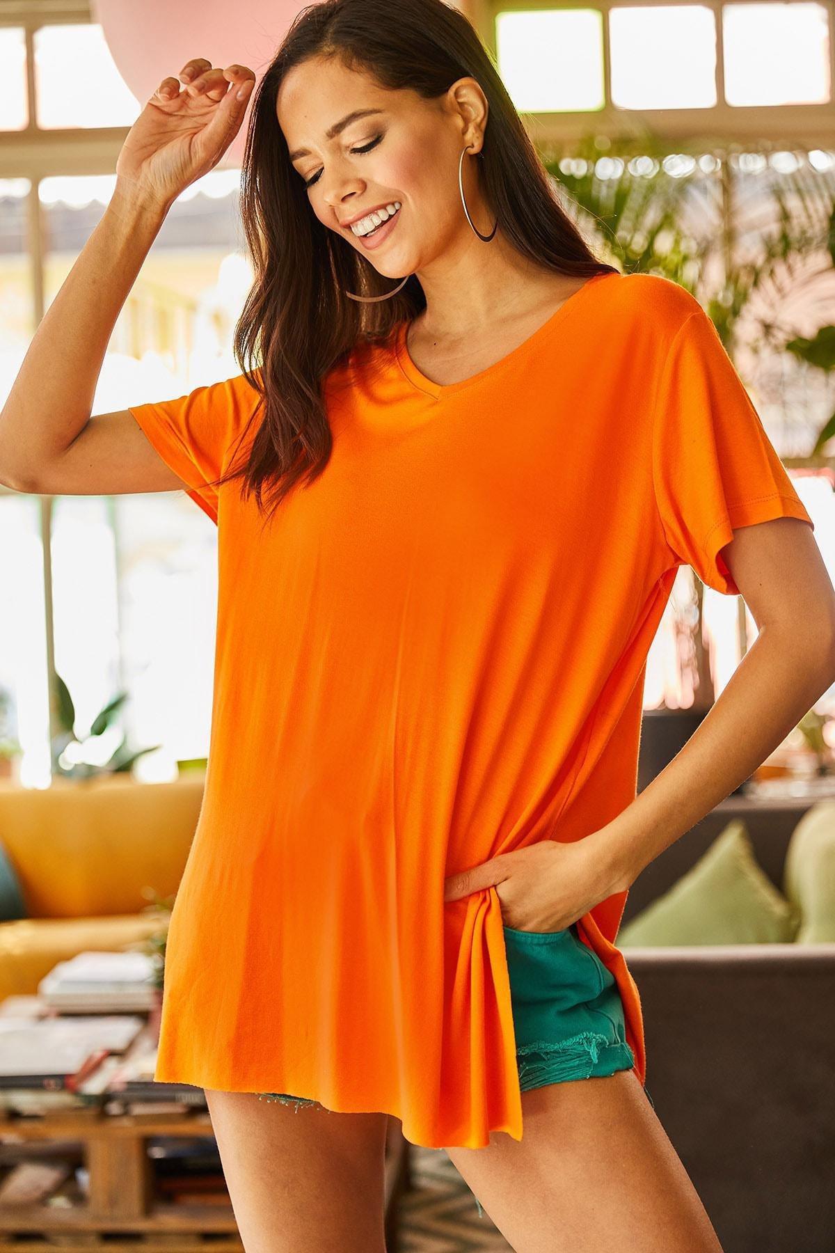 Orange Regular T-Shirt, Orange, medium