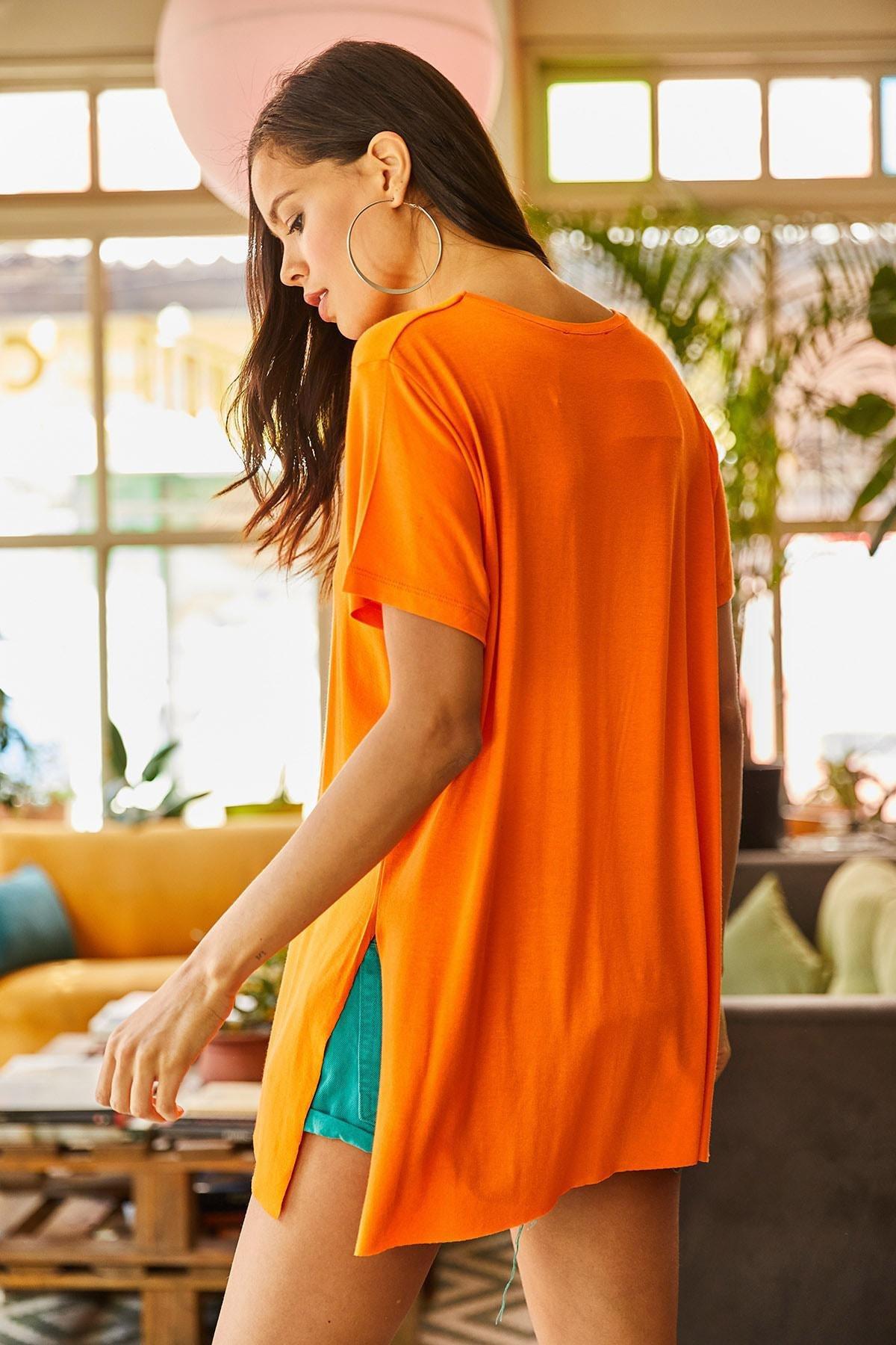 Orange Regular T-Shirt, Orange, large image number 4