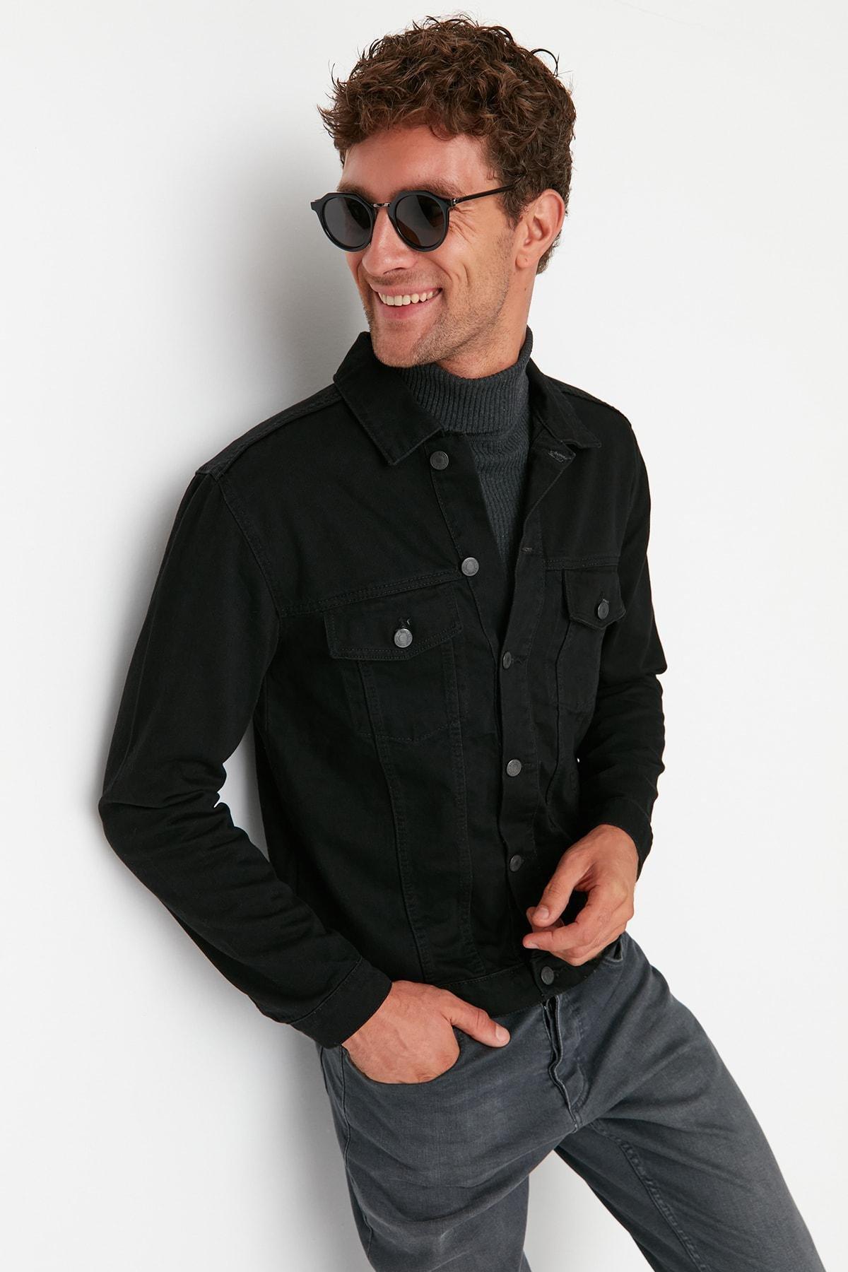 Black Regular Jacket, , medium
