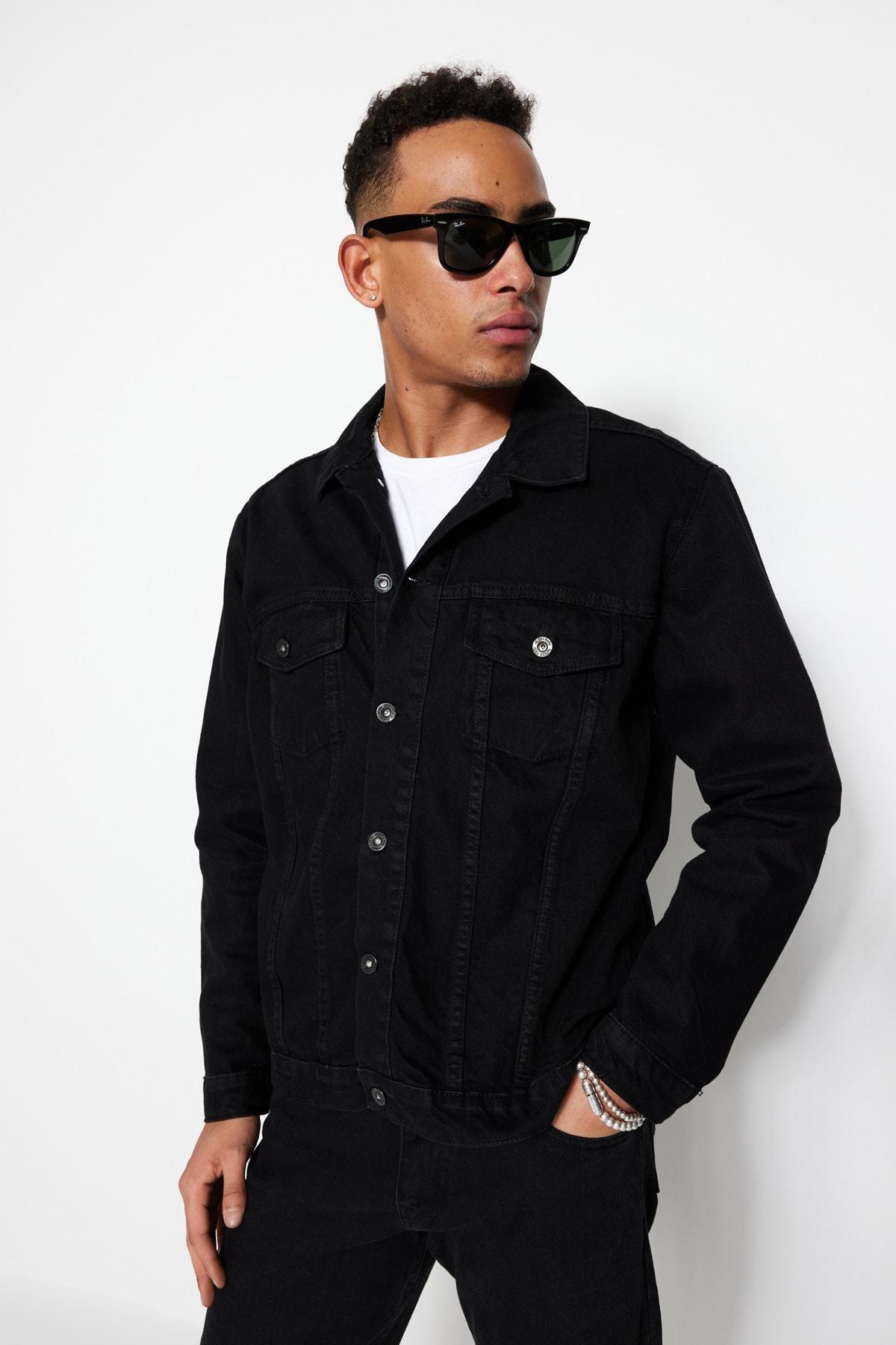Black Regular Jacket, , large image number 2