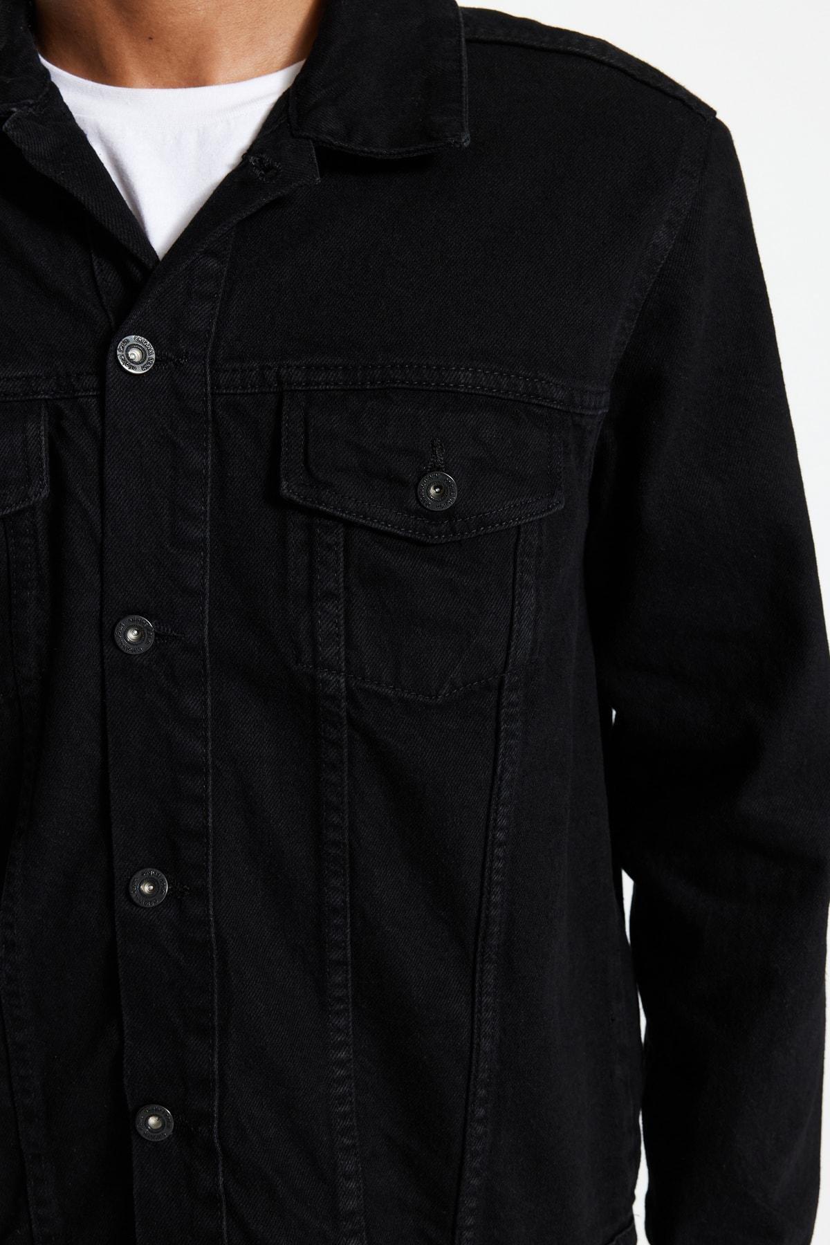 Black Regular Jacket, , large image number 4