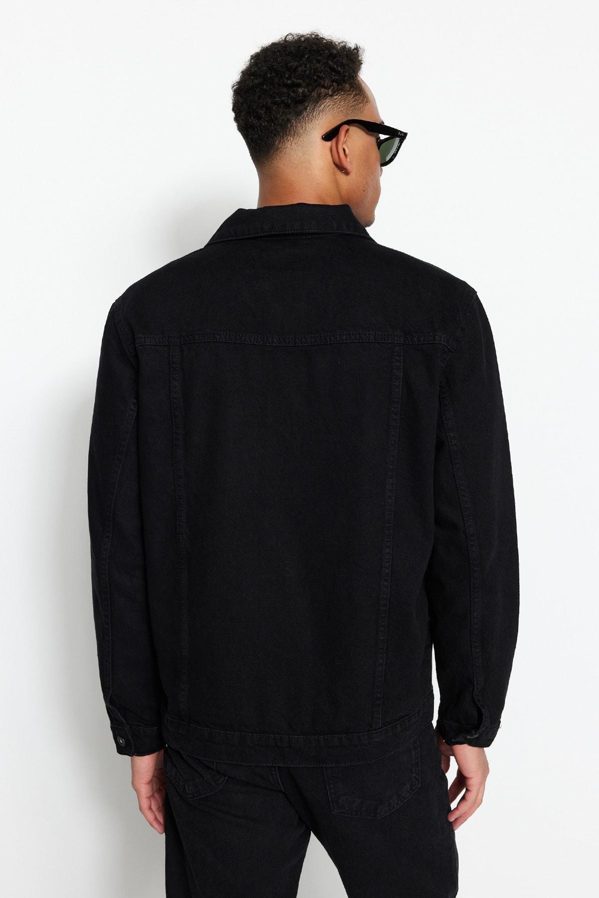 Black Regular Jacket, , large image number 6