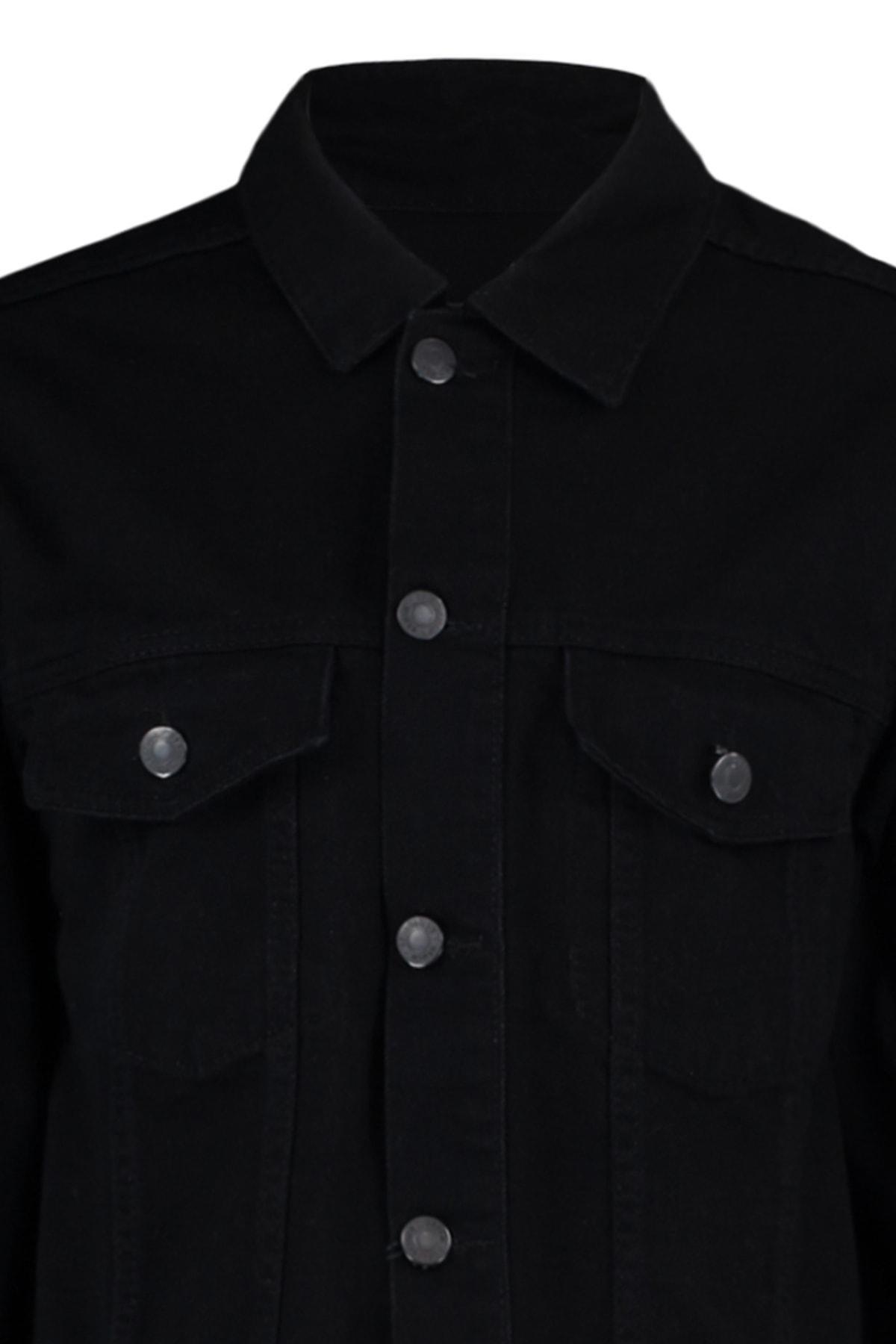 Black Regular Jacket, , large image number 7