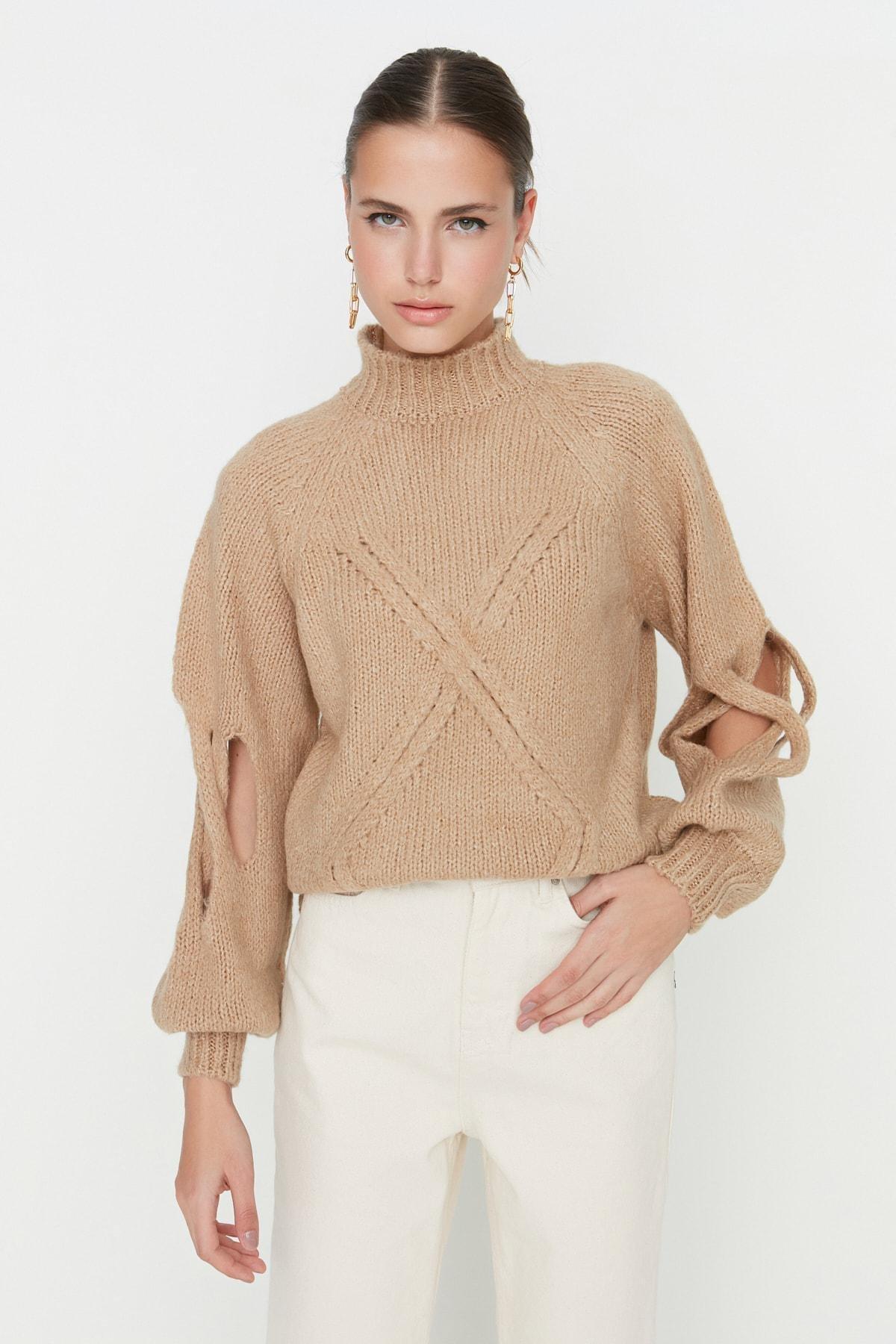 Beige Regular Sweater, , large image number 2