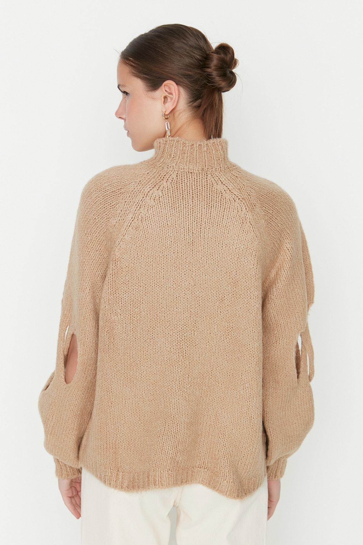 Beige Regular Sweater, , large image number 4