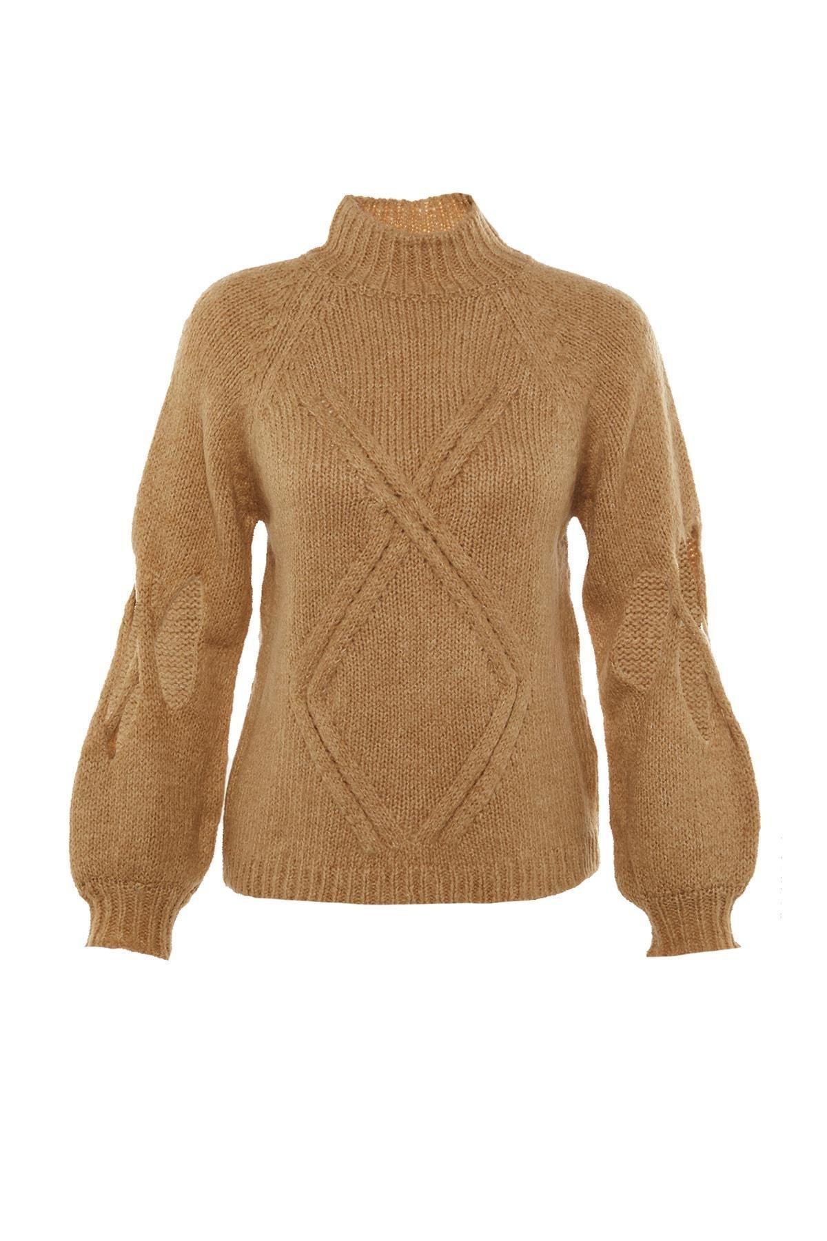 Trendyol - Beige Regular Sweater