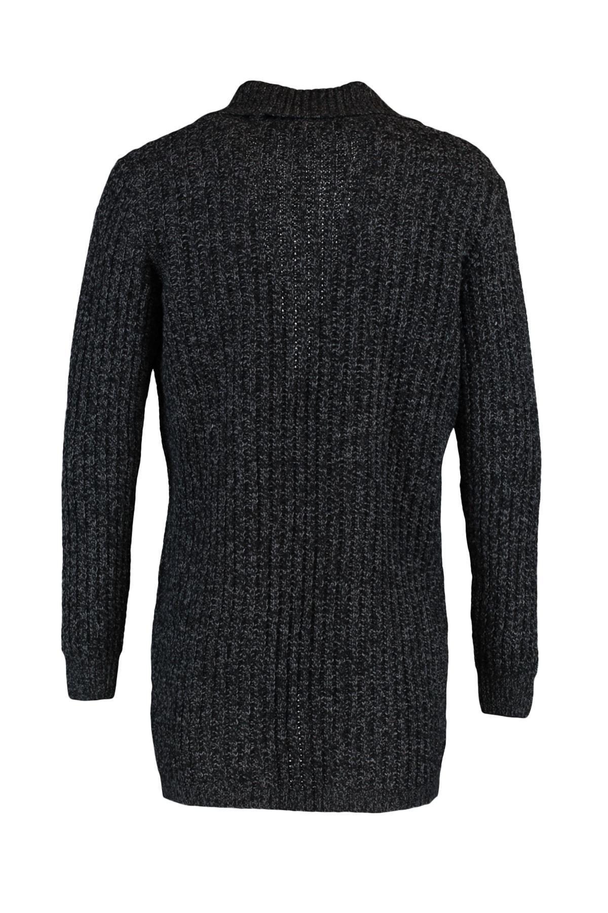Black Shawl Collar Cardigan, , large image number 7