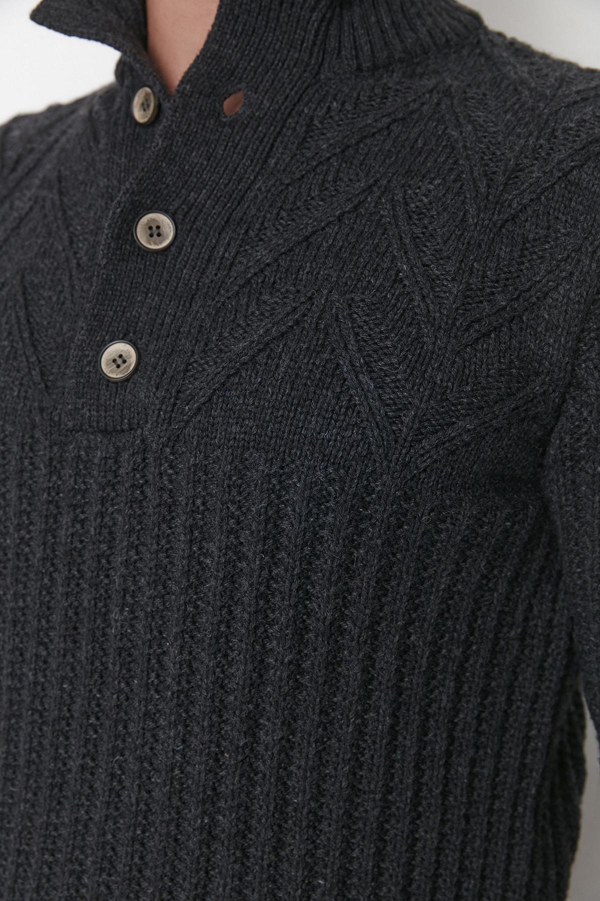 Grey High Neck Sweater, , large image number 3