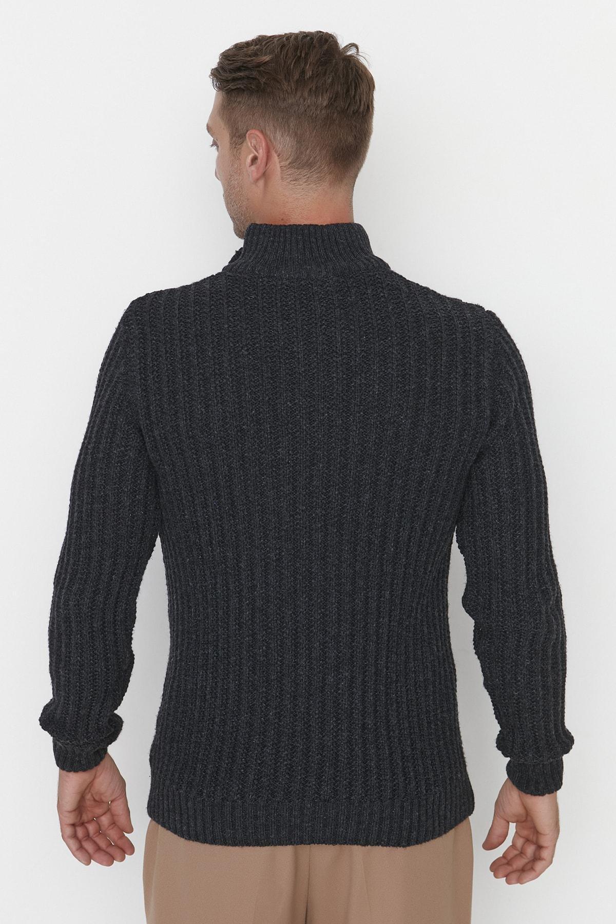 Grey High Neck Sweater, , large image number 4