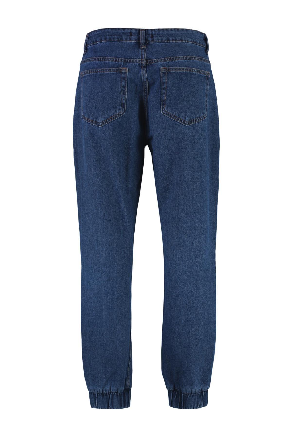 Blue Joggers High Waist Jeans, , large image number 7