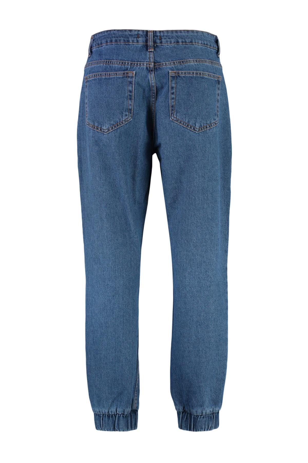 Blue Joggers High Waist Jeans, , large image number 8