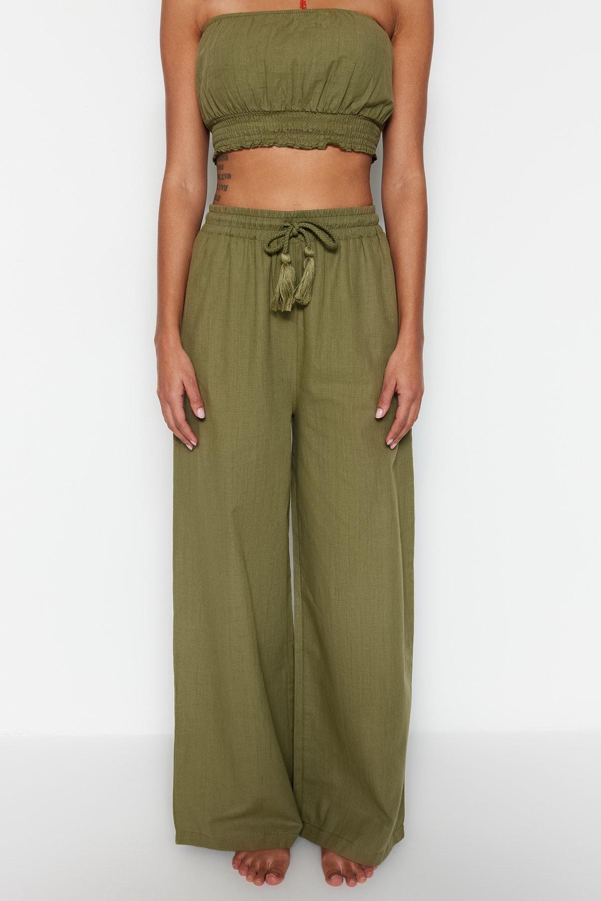 Green Woven Cotton Co-Ord Set, , large image number 2
