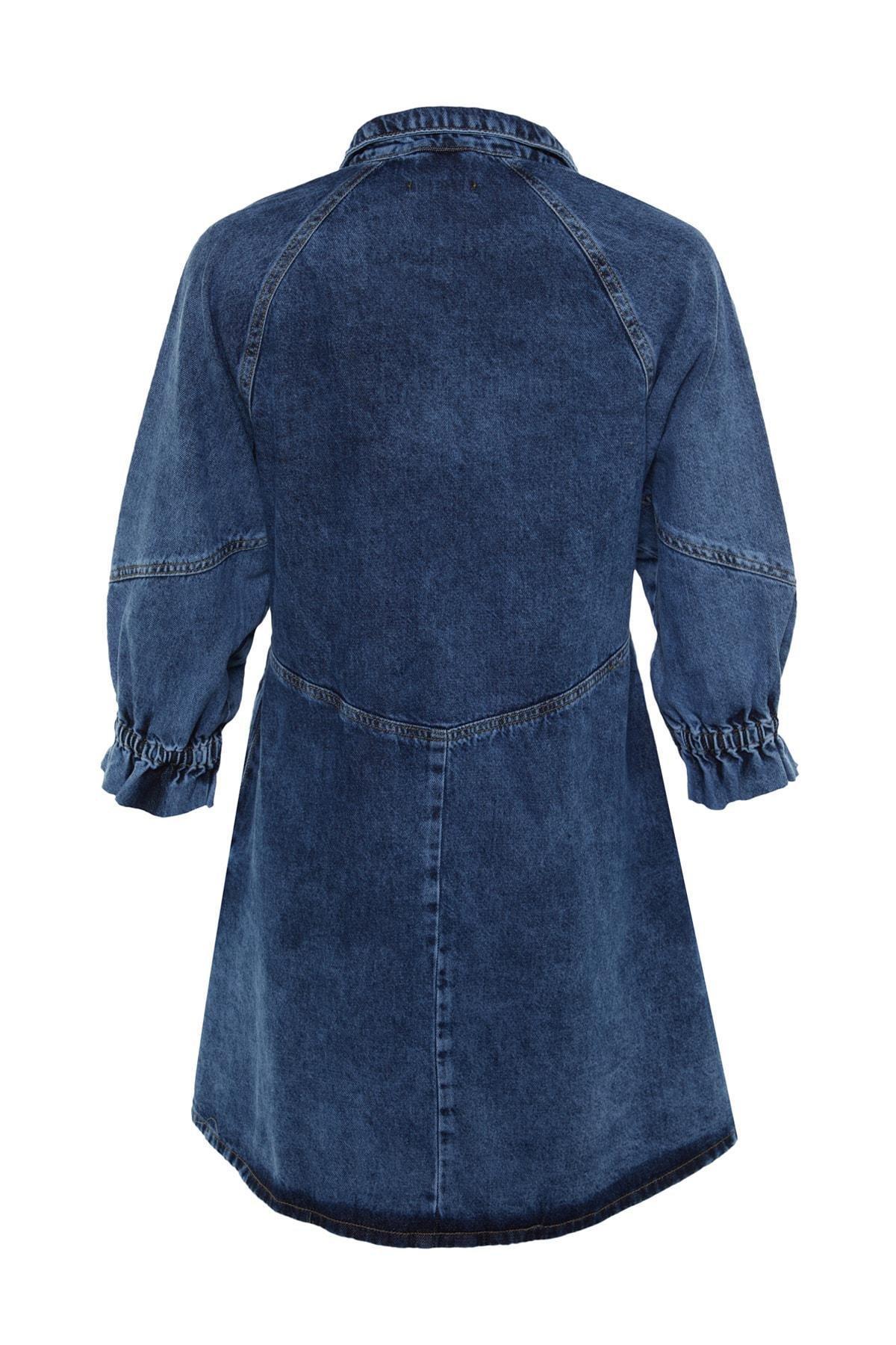 Blue A-Line Dress, , large image number 8
