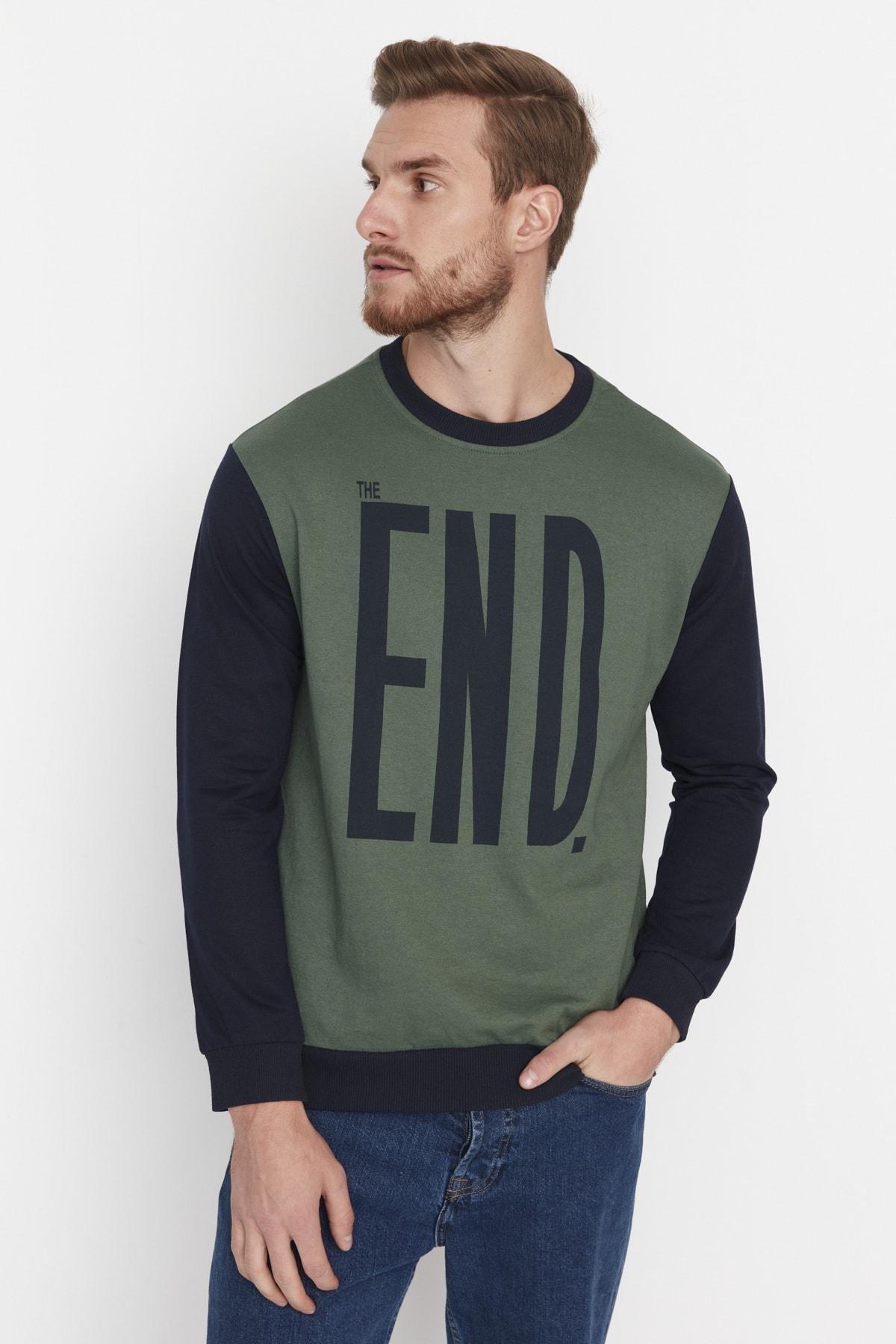 Green Crew Neck Sweatshirt, , large image number 0