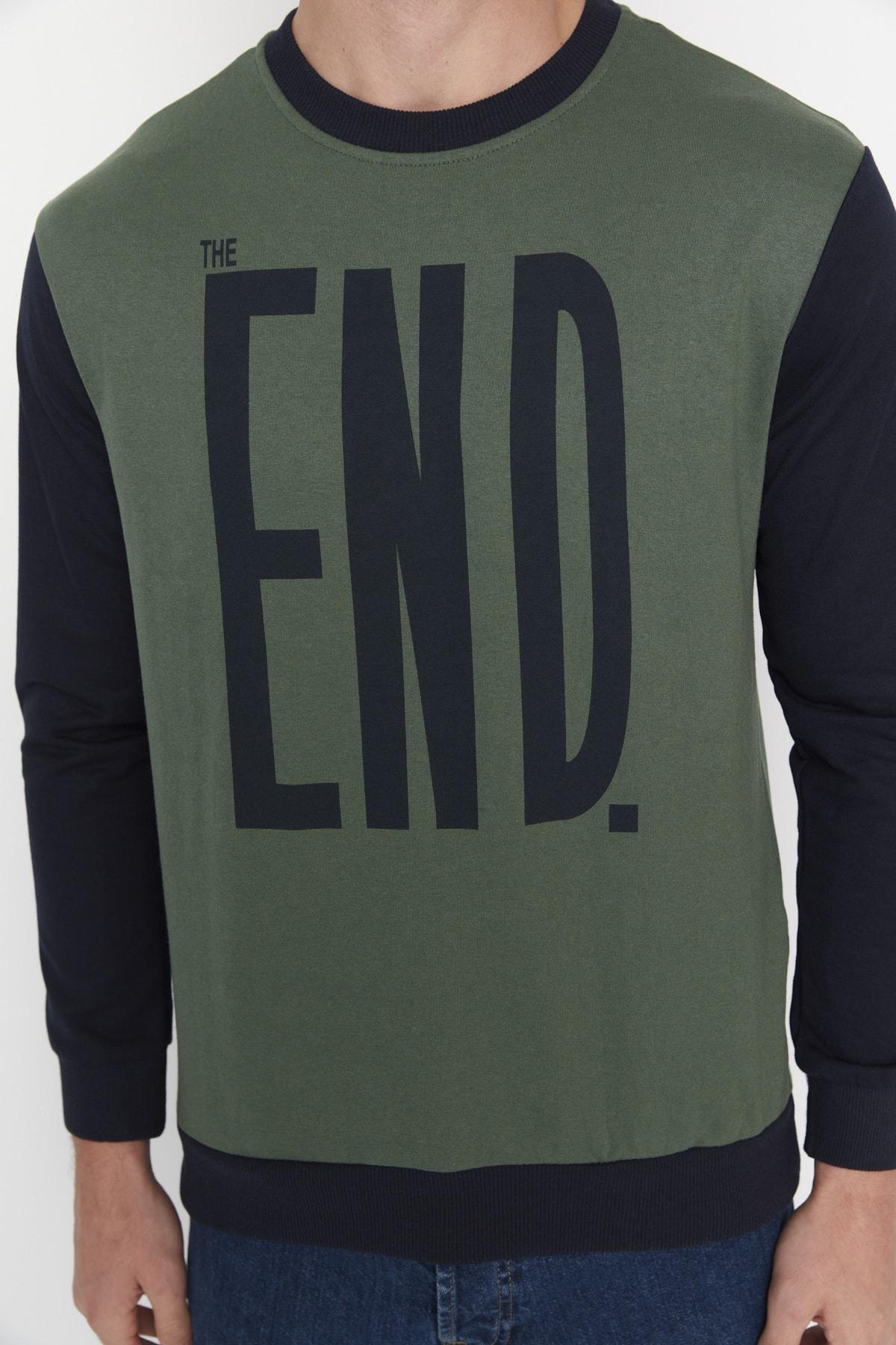 Green Crew Neck Sweatshirt, , large image number 4